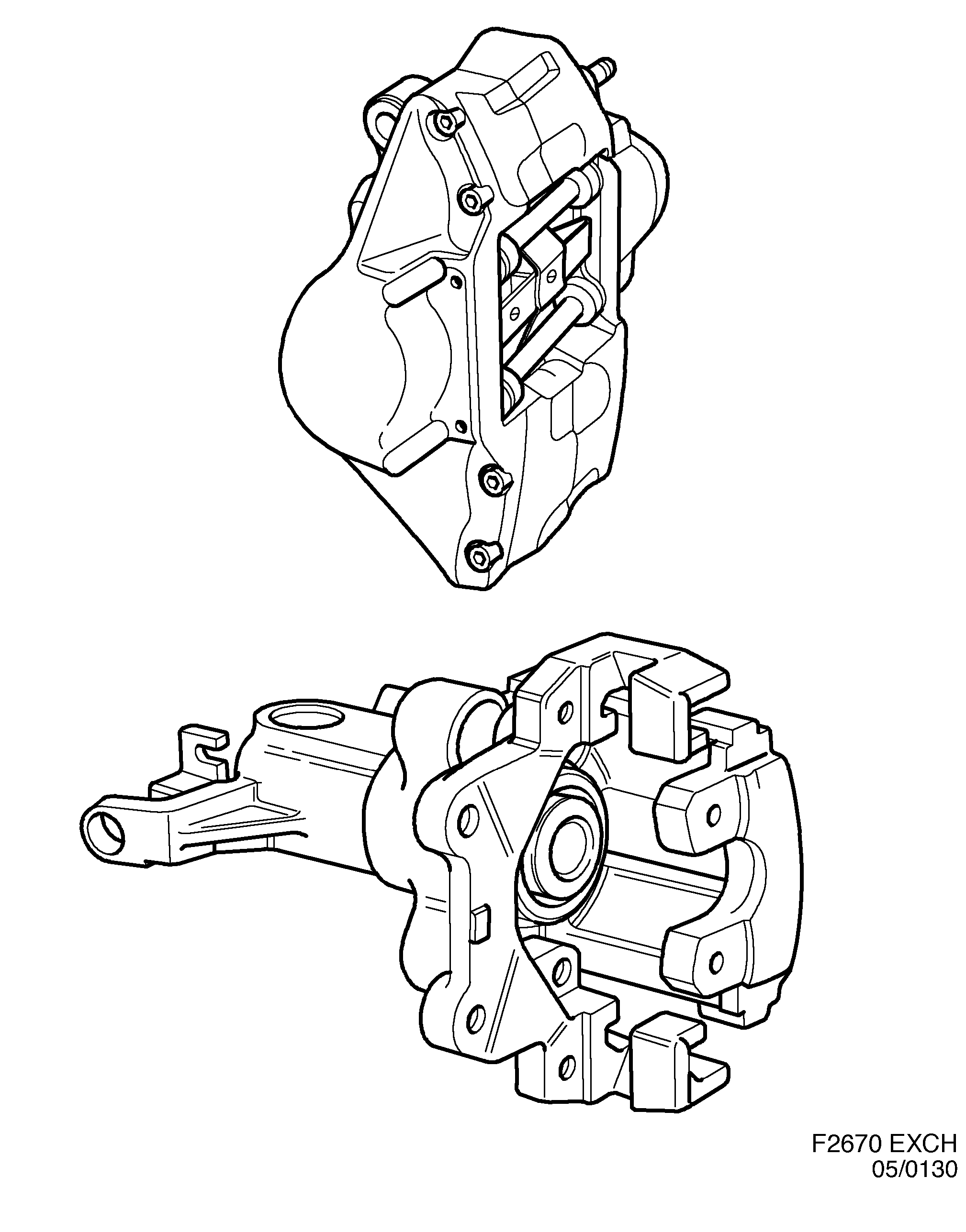 Saab EXCH. Brake housing Rear diagram