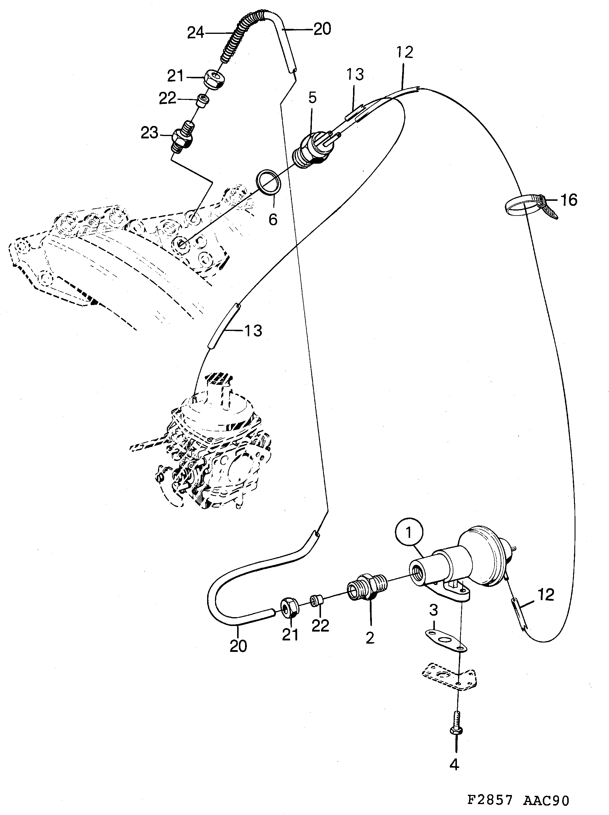 Saab 900 EGR system diagram