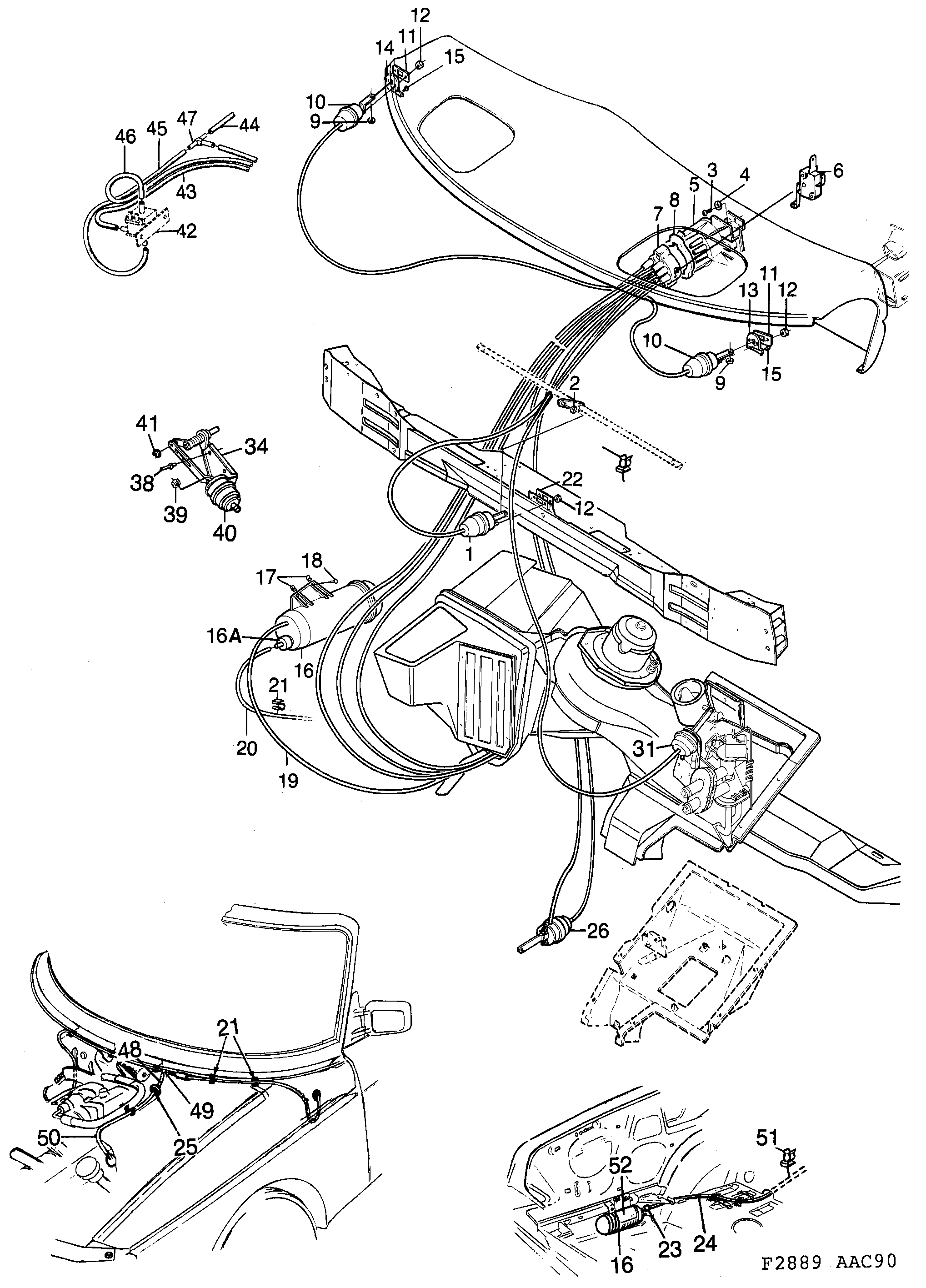 Saab 900 Vacuum system diagram
