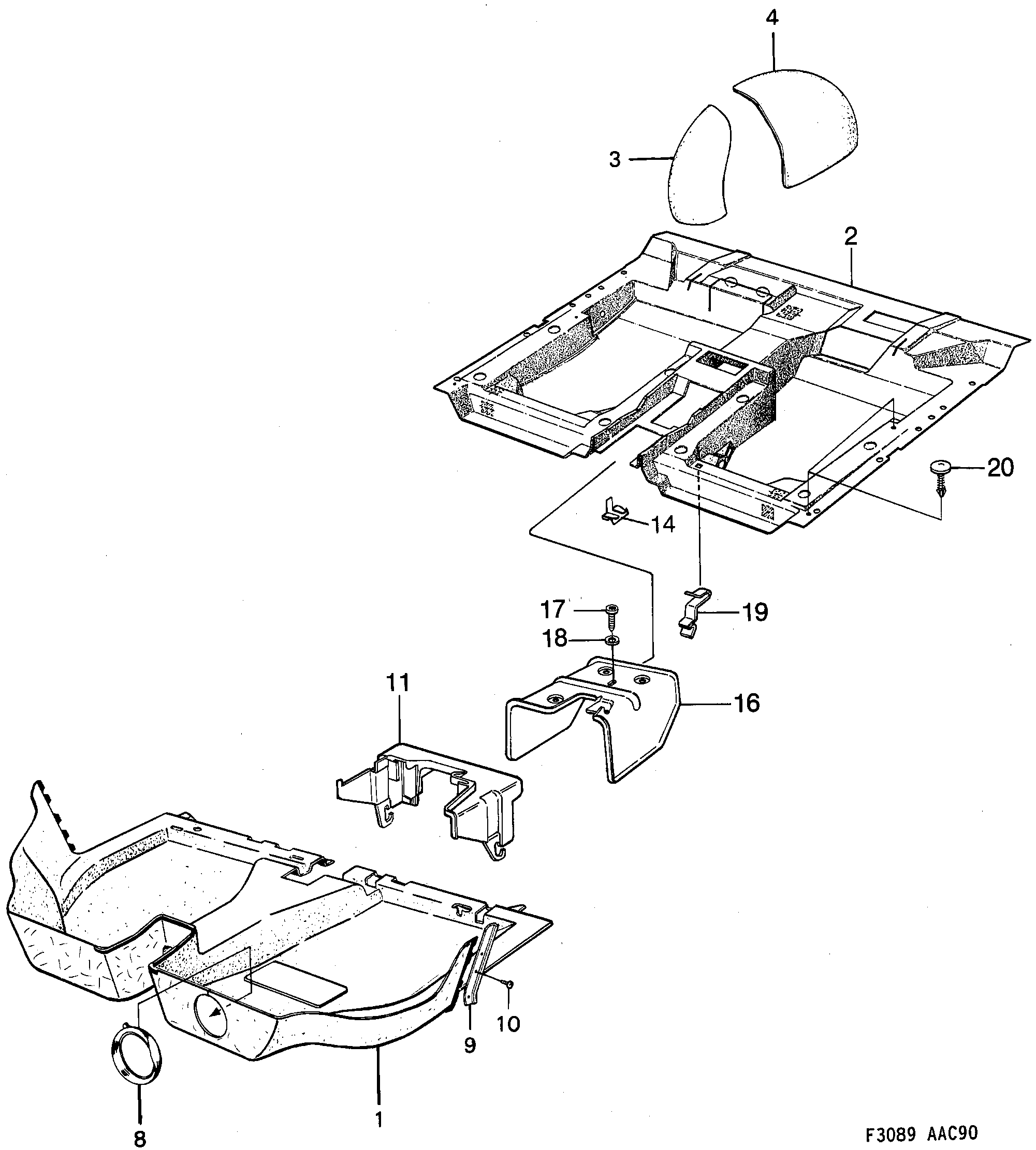 Saab 900 Carpets diagram