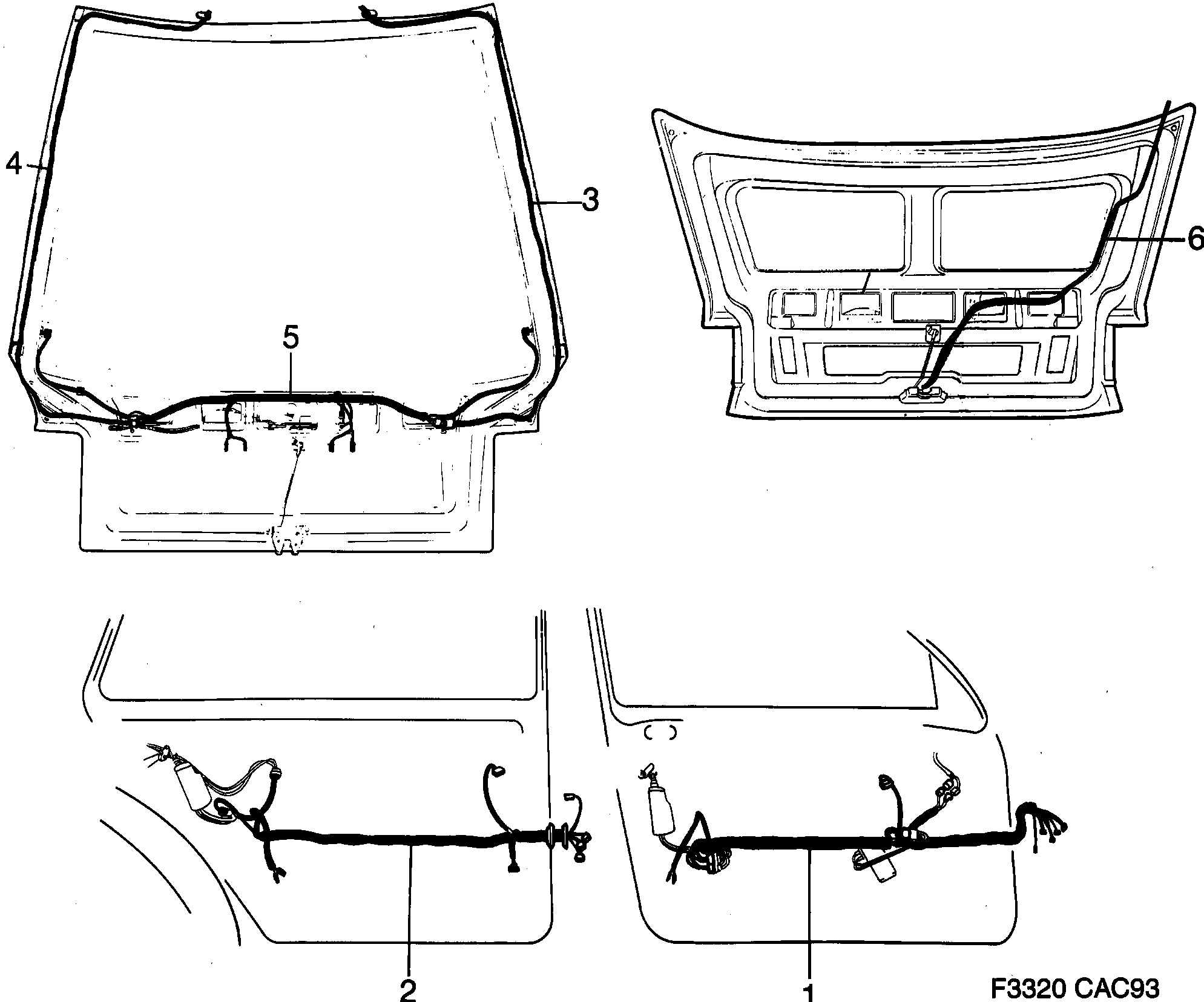Saab 9000 Doors diagram