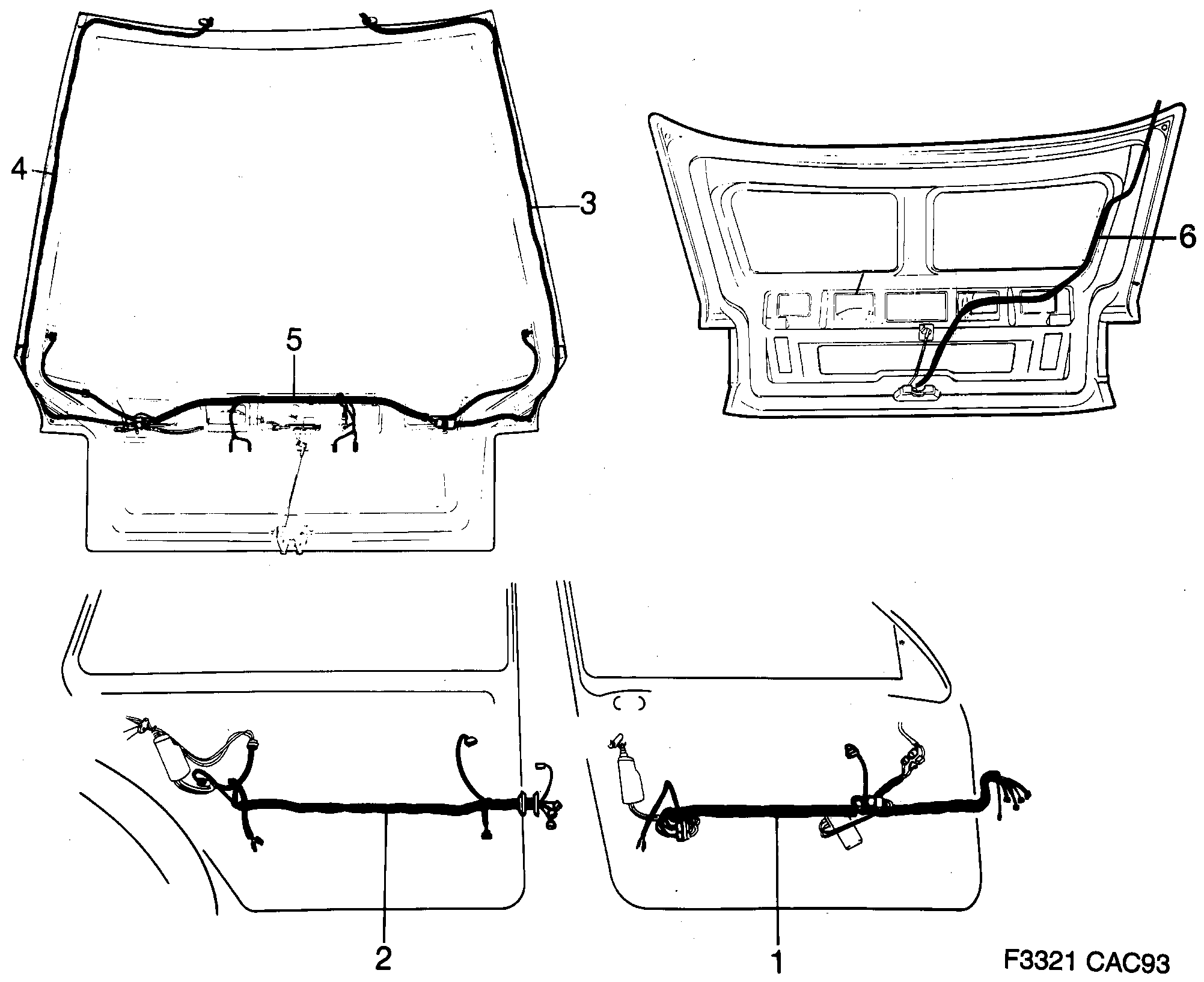 Saab 9000 Doors diagram