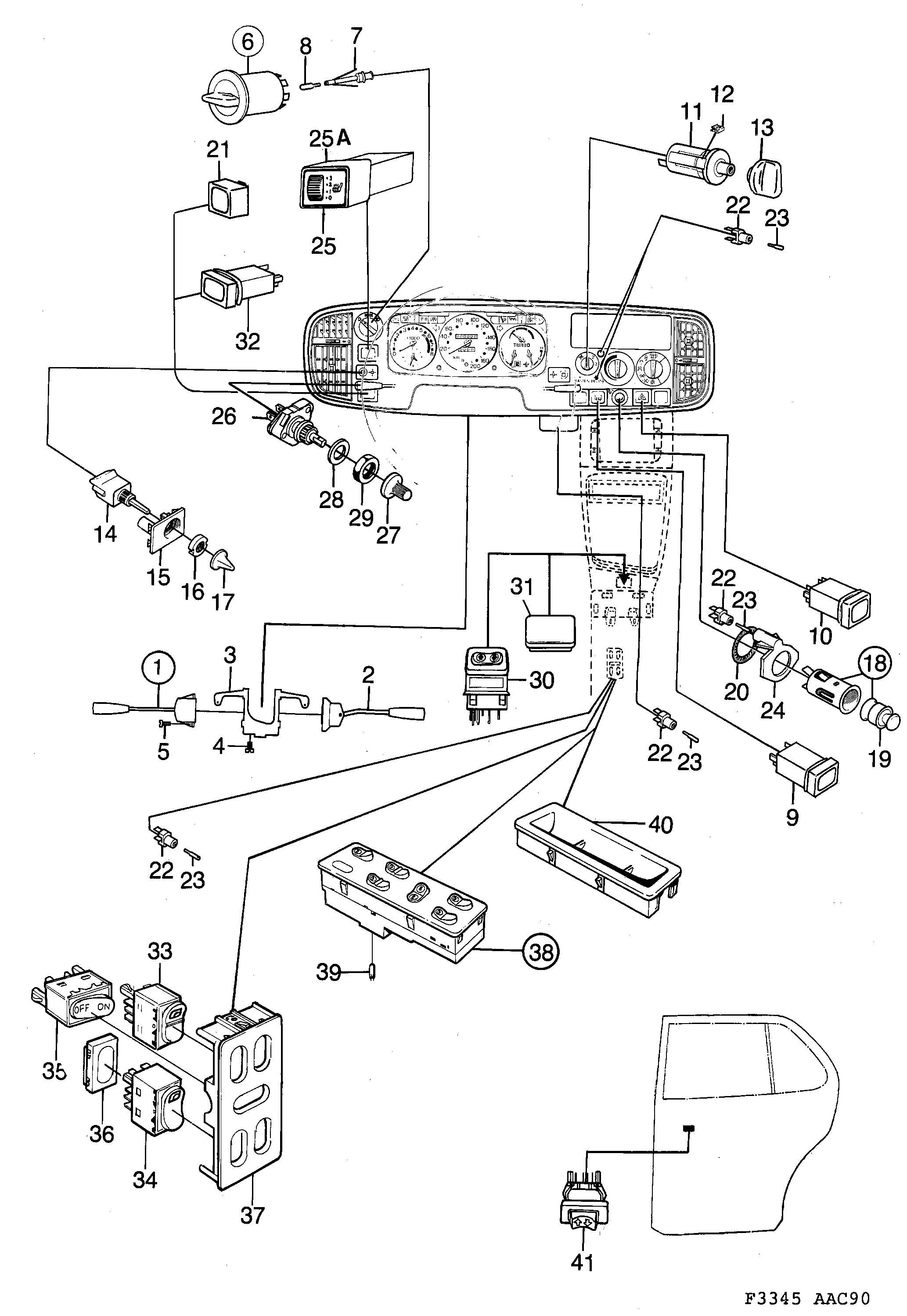 Saab 900 Switch diagram