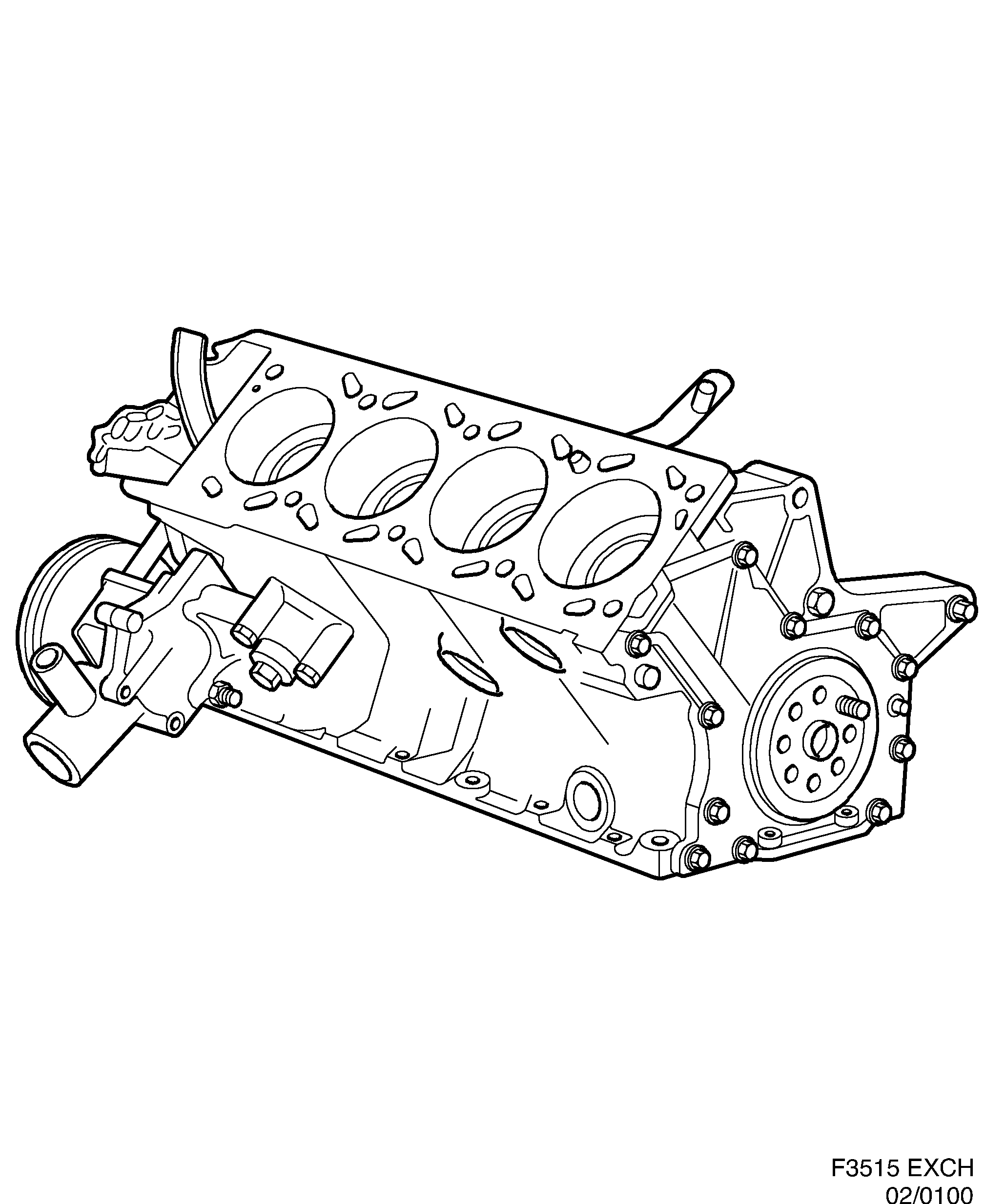 Saab EXCH. Engine diagram