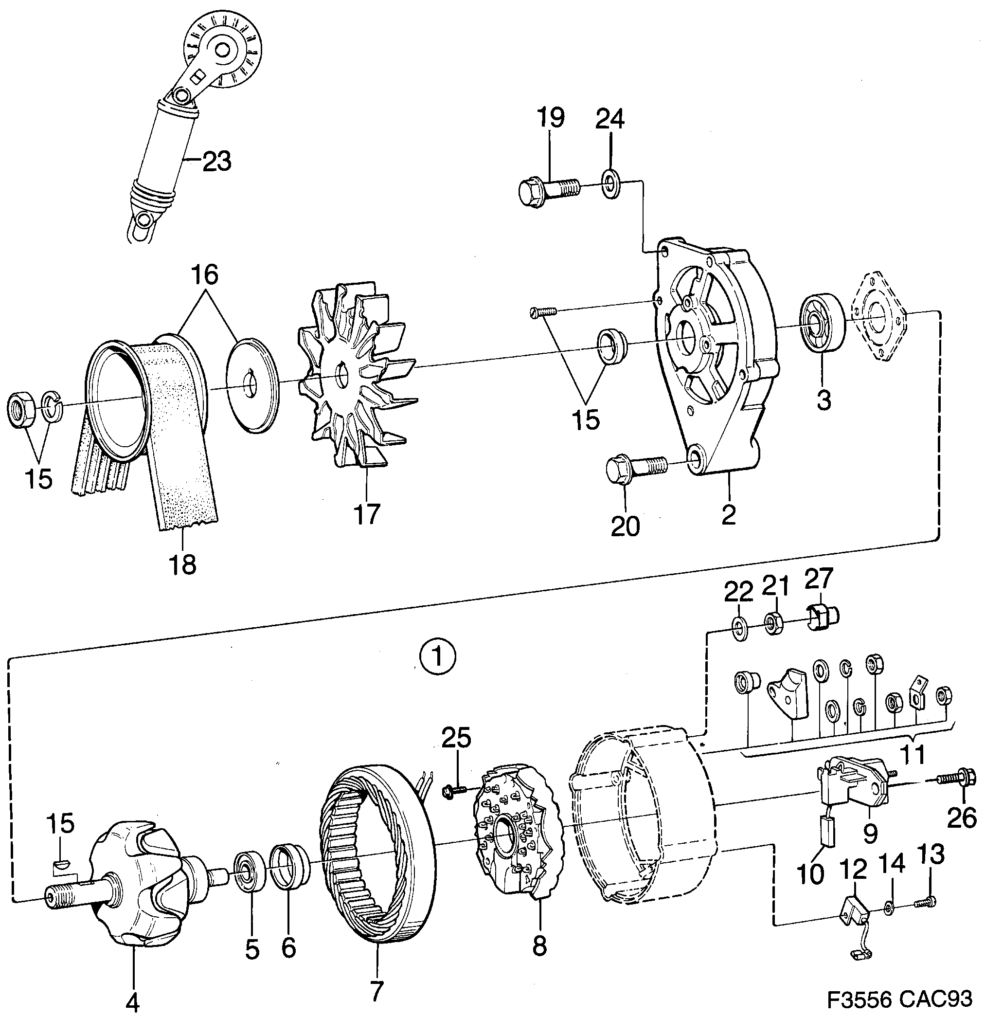 Saab 9000 Bosch 115A diagram