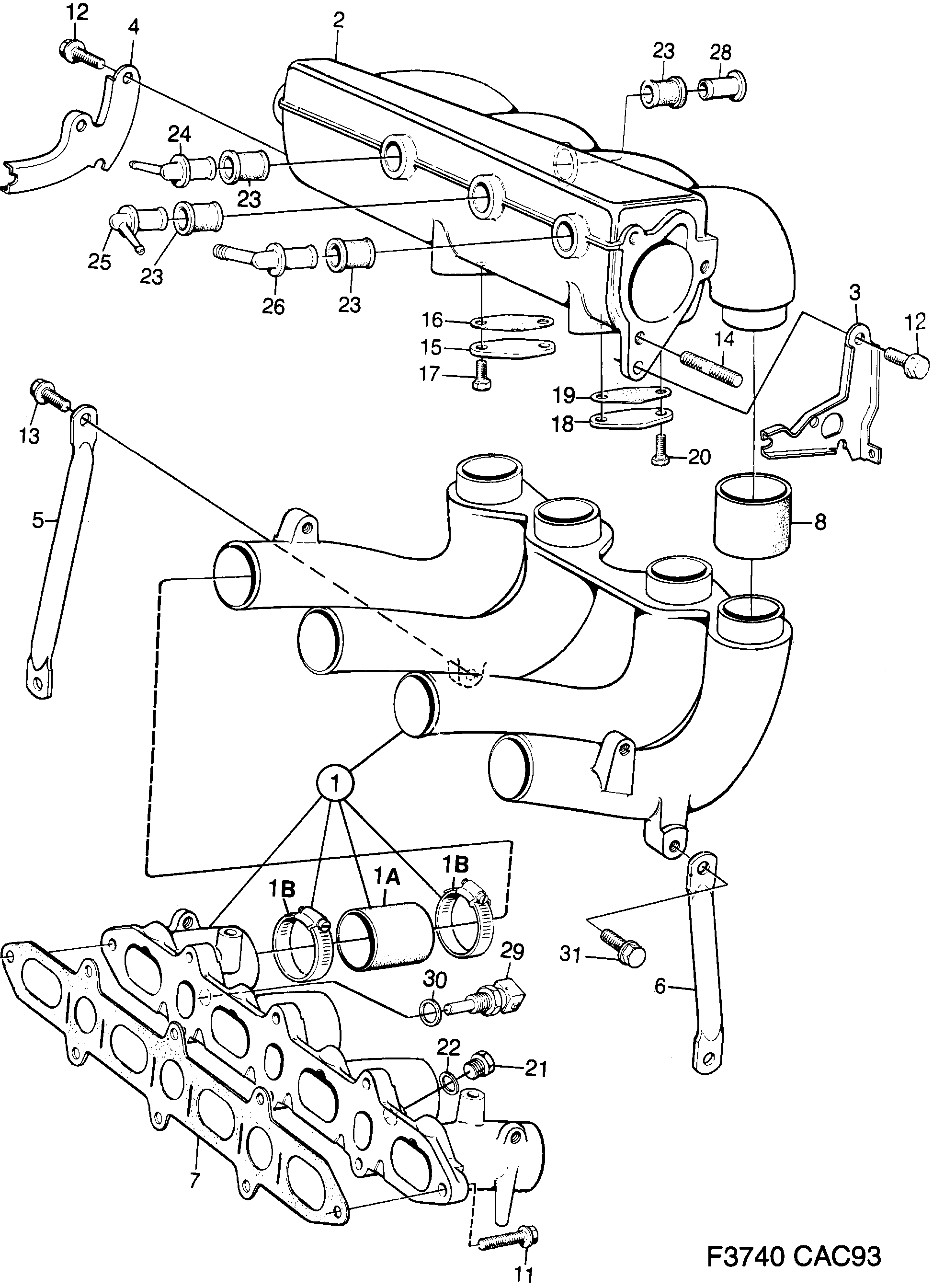 Saab 9000 Inlet manifold diagram