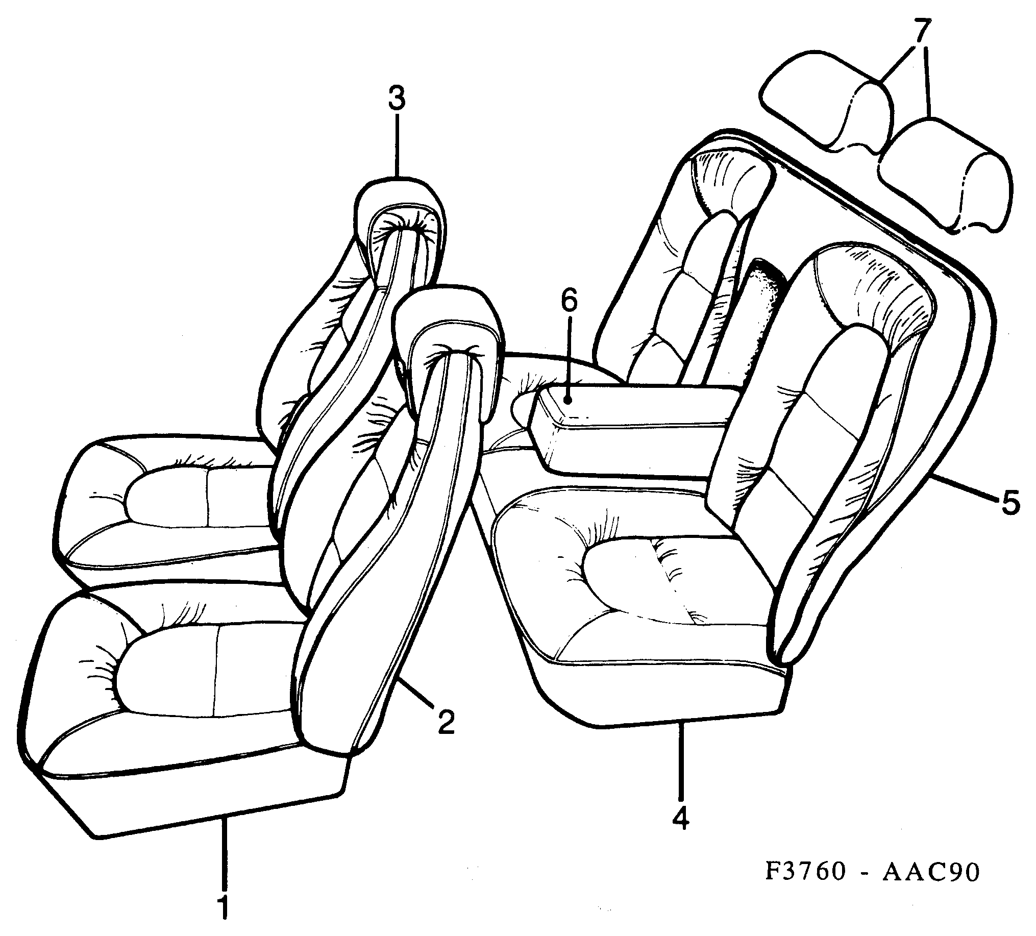 Saab 900 Covers Contour design diagram