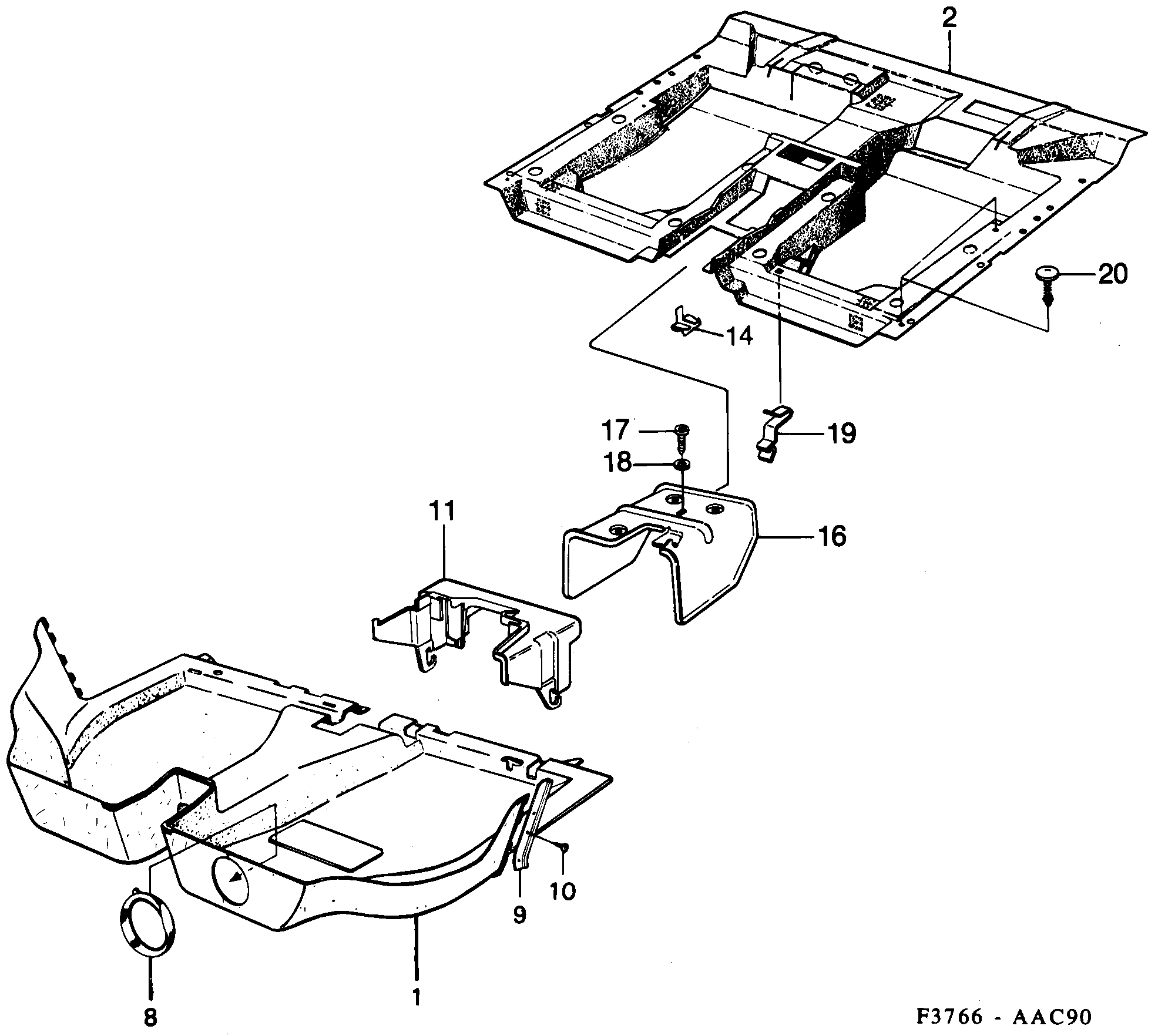 Saab 900 Carpets diagram