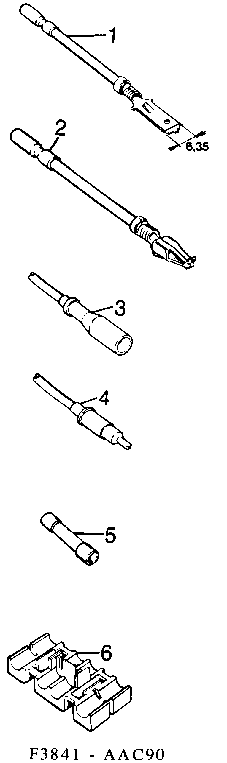 Saab 900 Cable terminal diagram