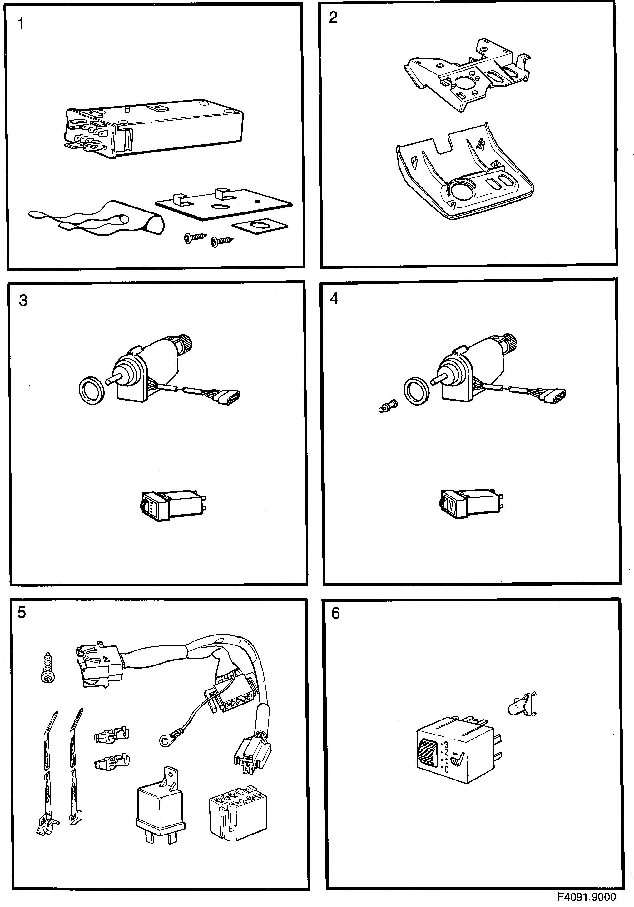 Saab 9000 Electrical system diagram