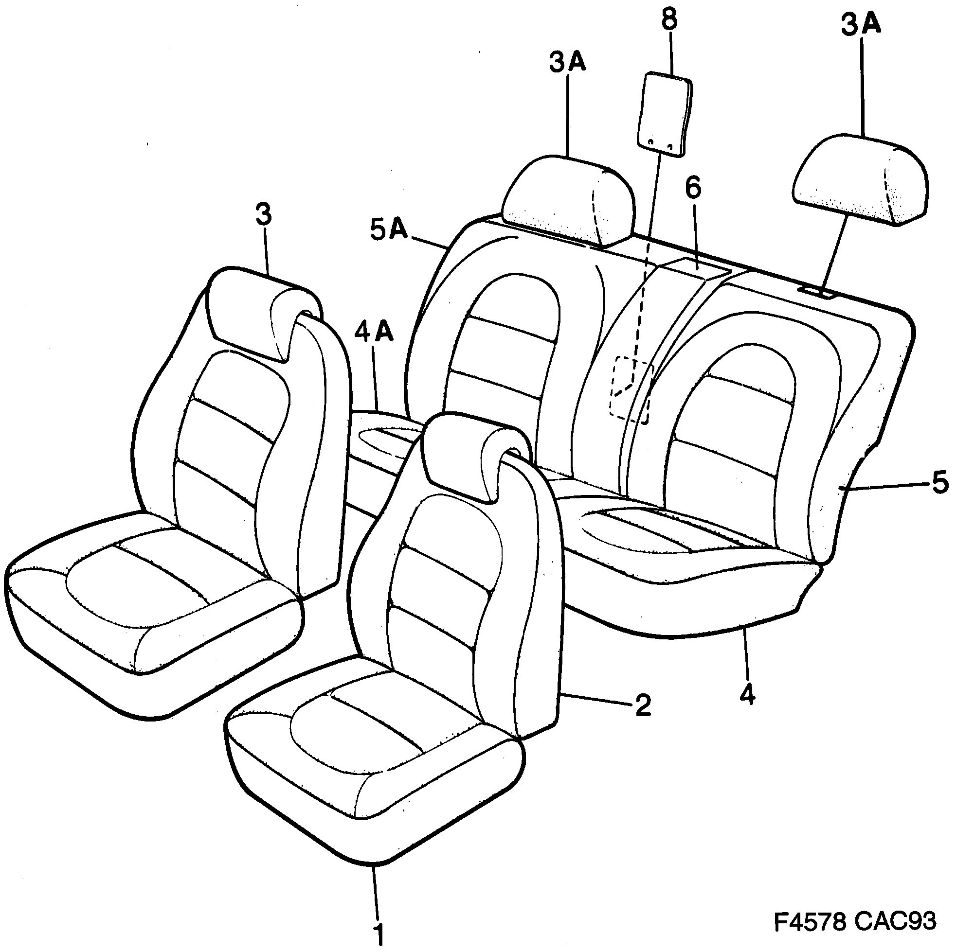 Saab 9000 Covers Contour design diagram