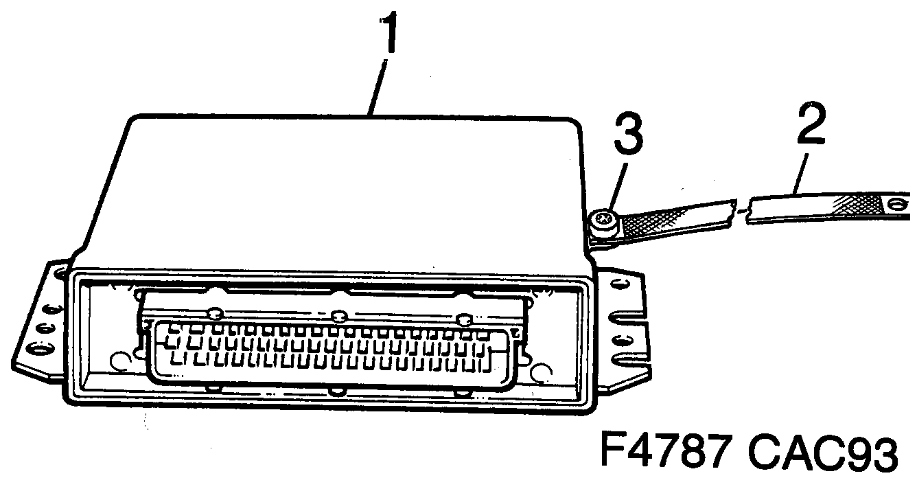 Saab 9000 Electronic unit TRIONIC diagram