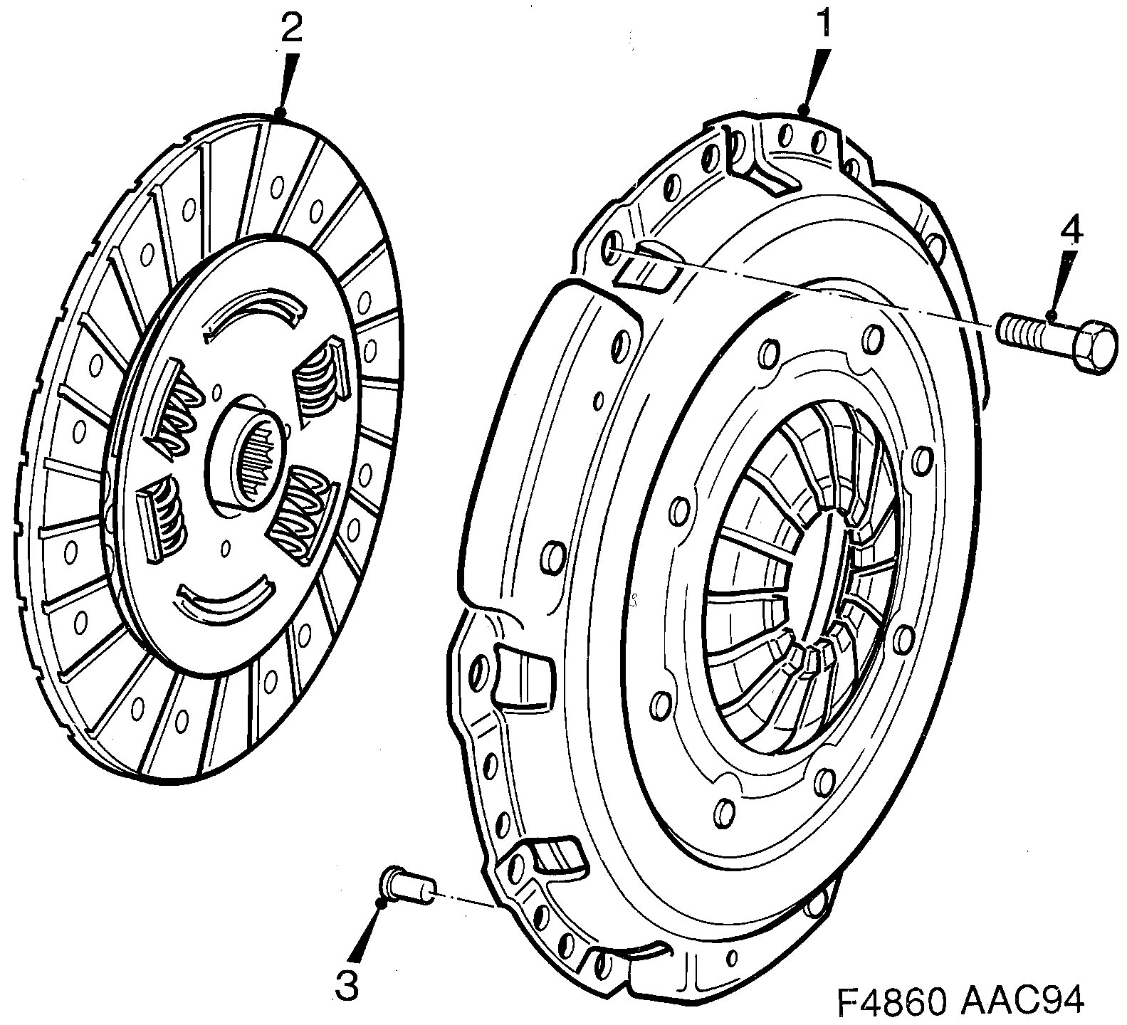 Saab 900 Clutch, clutch disc diagram