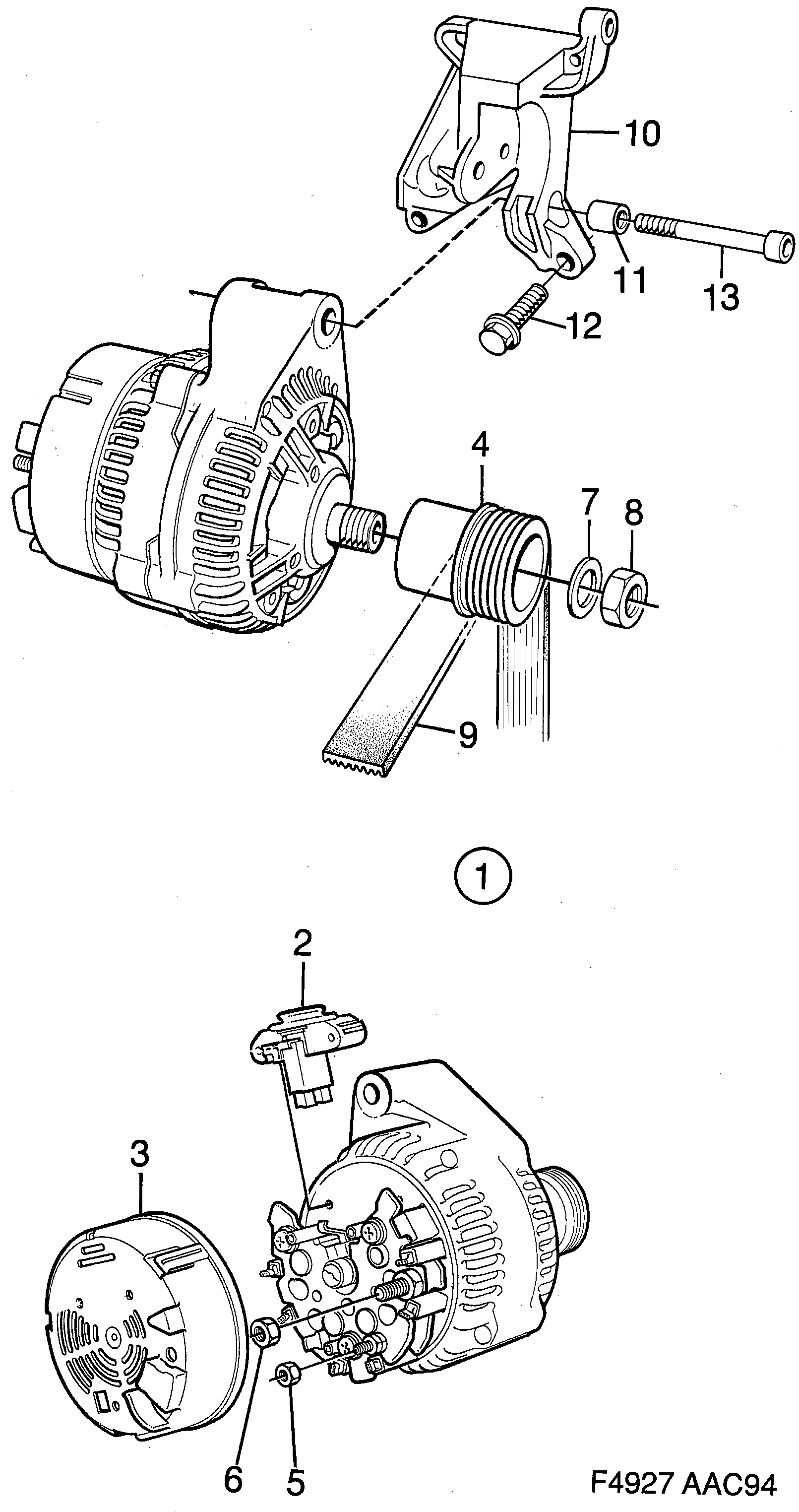 Saab 900 Bosch 70A diagram