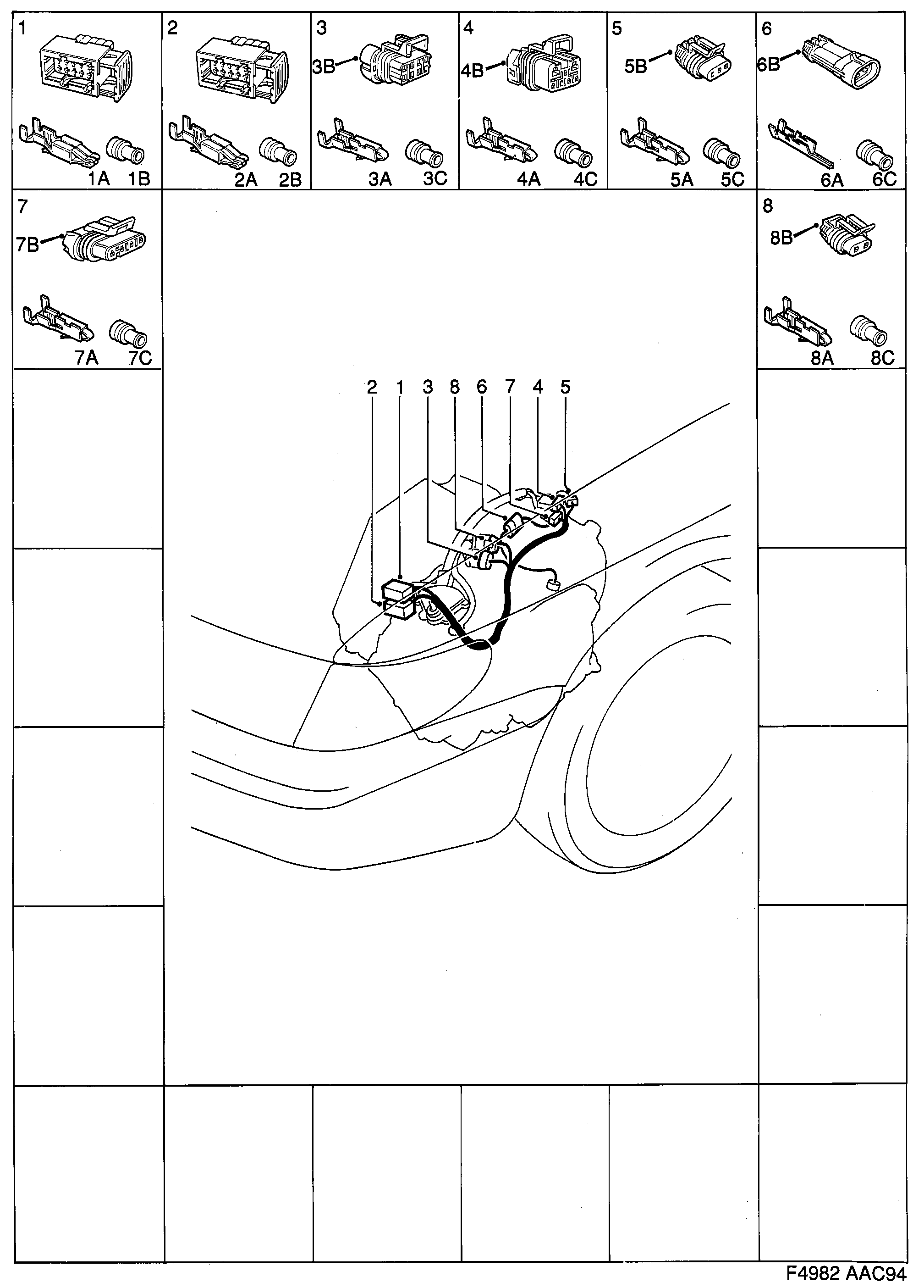 Saab 900 Transmission, TCM diagram