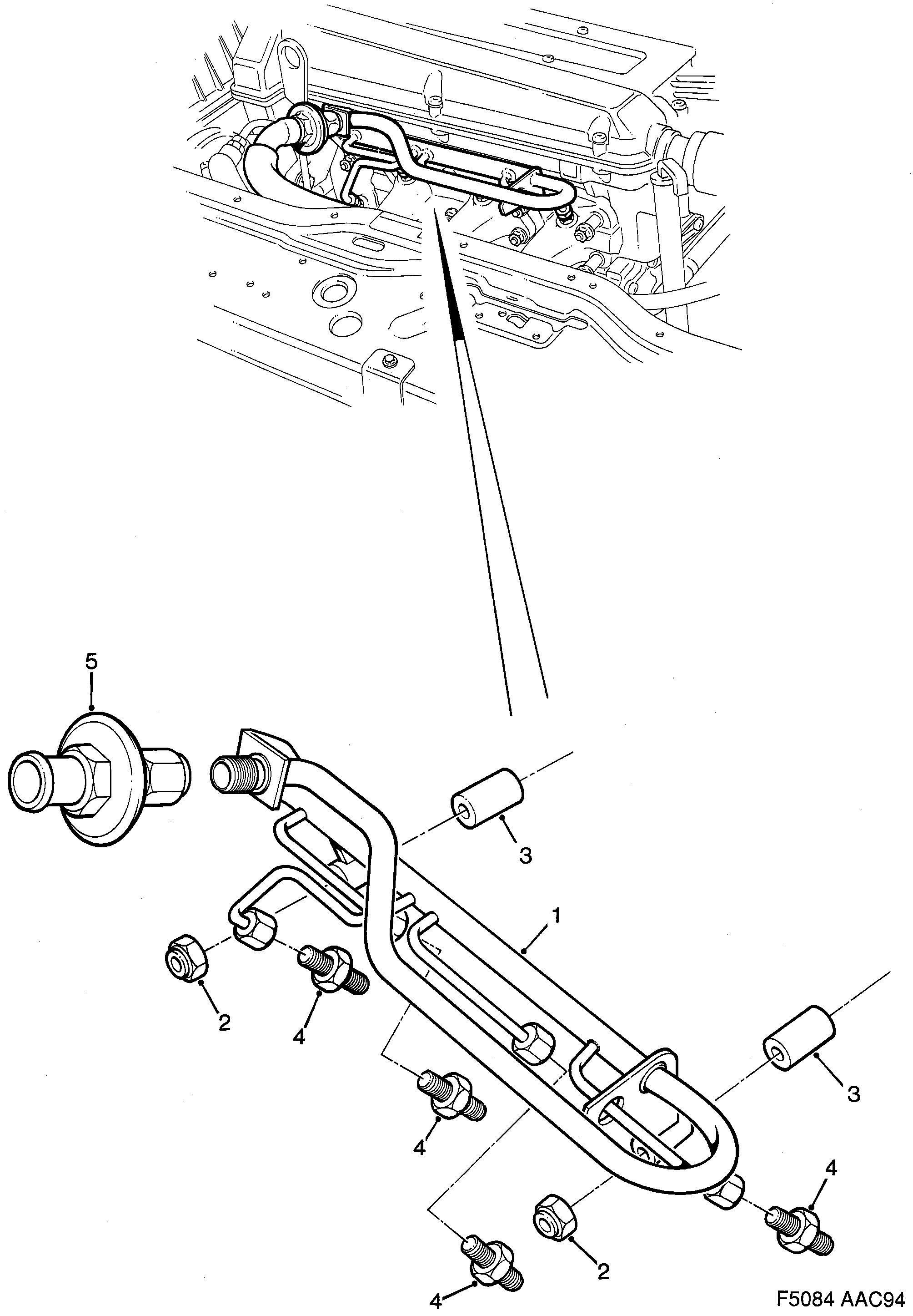 Saab 900 SAI Check-valve diagram