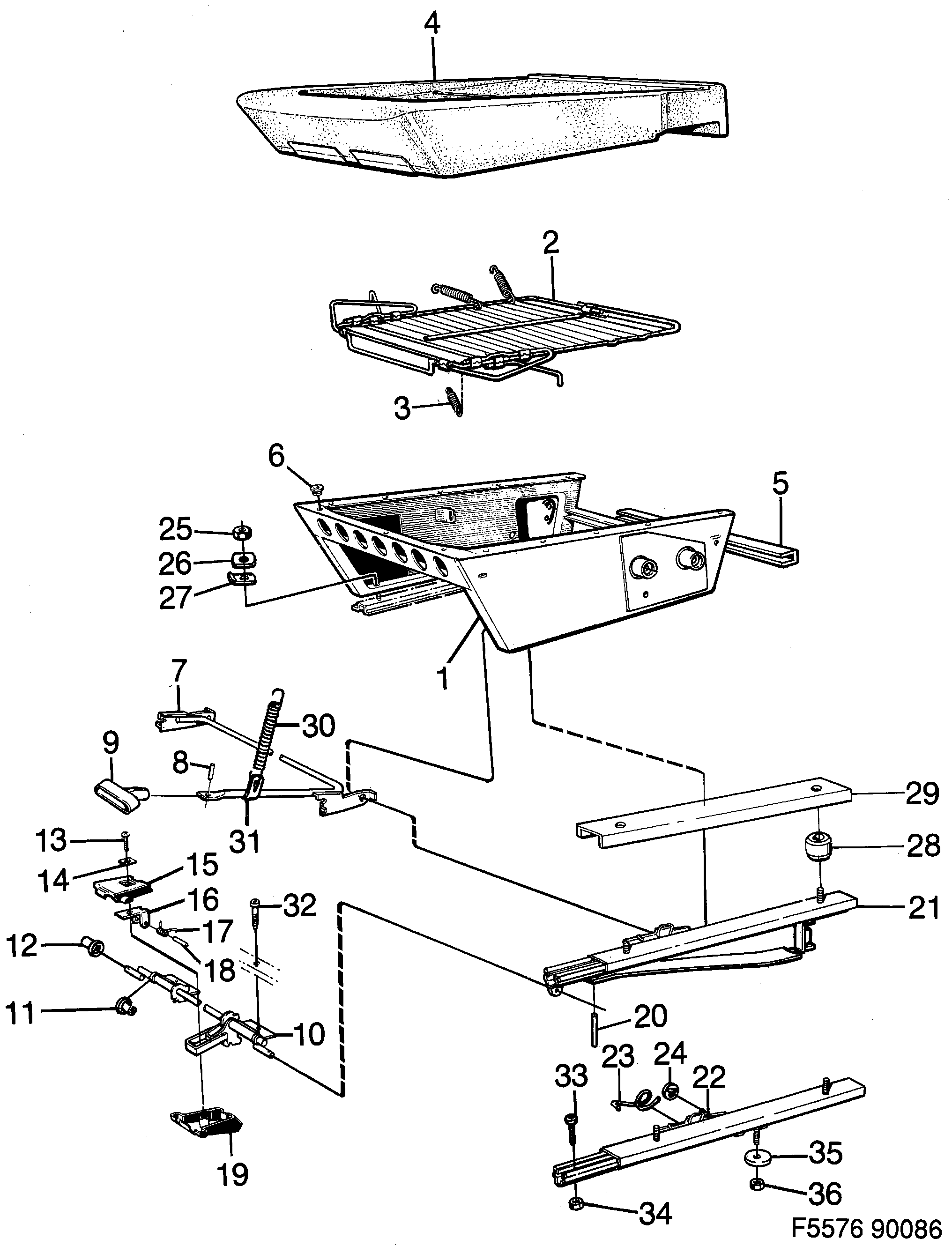 Saab 900 Front seats Part 2 diagram