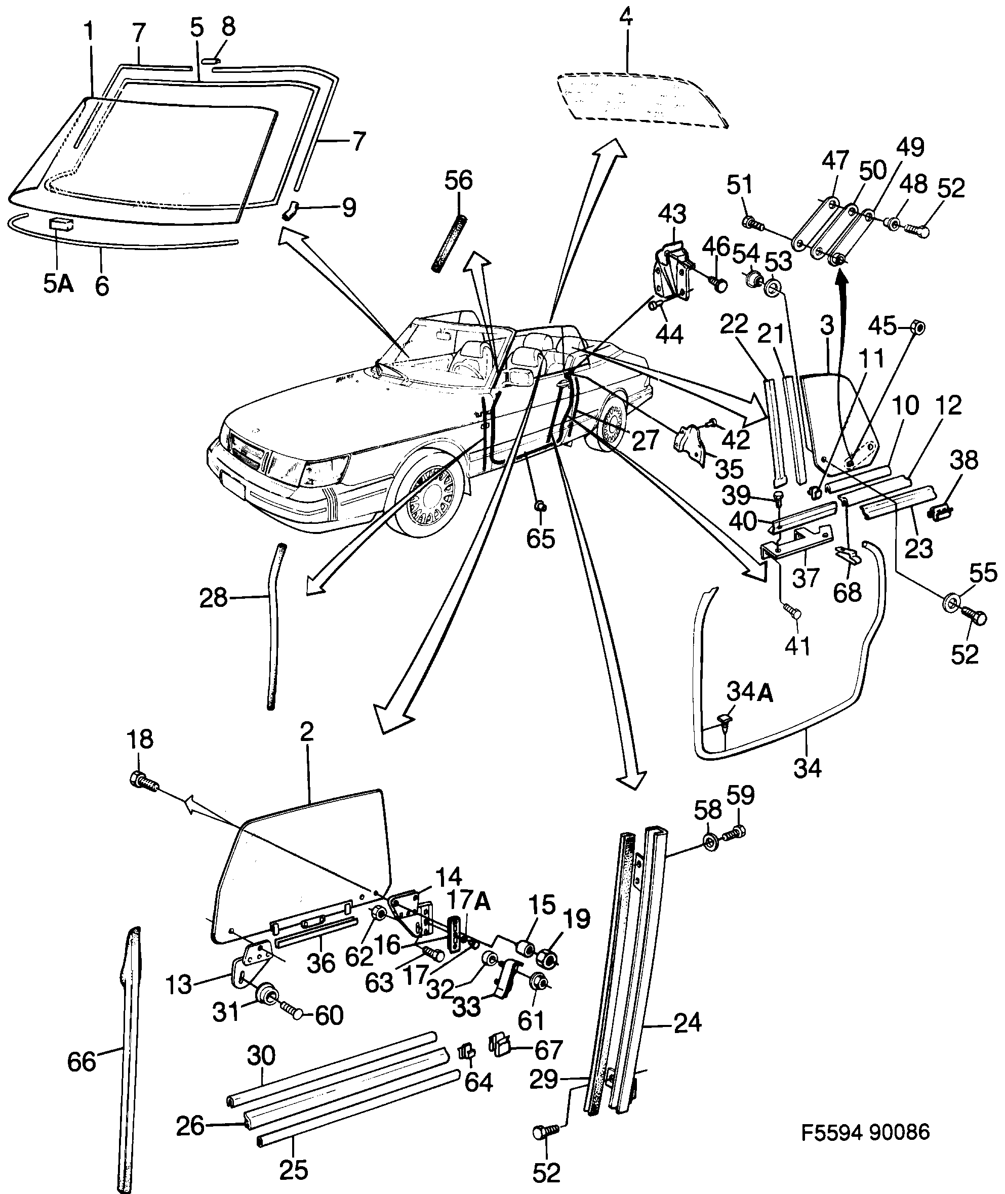 Saab 900 Convertible diagram