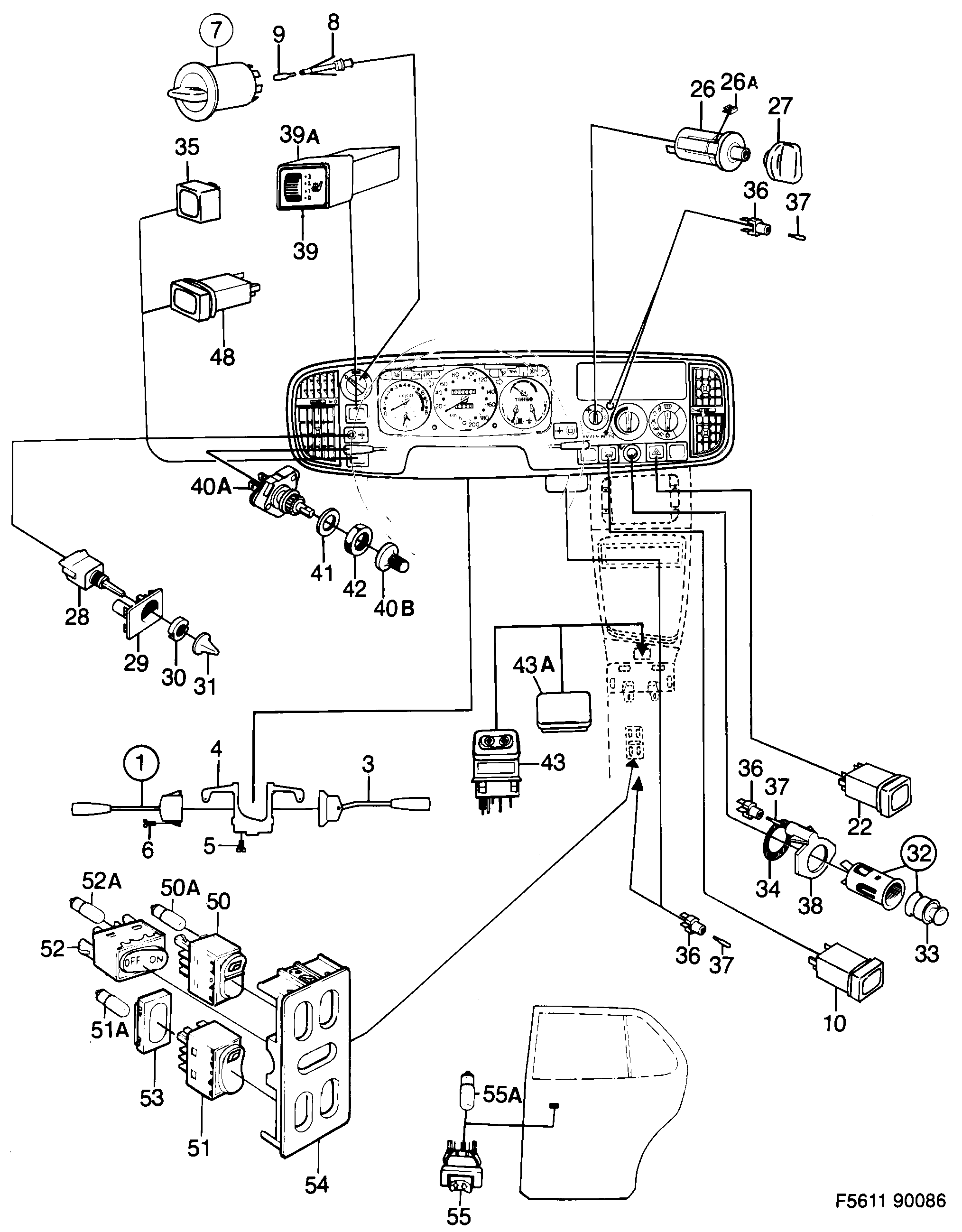 Saab 900 Switch diagram