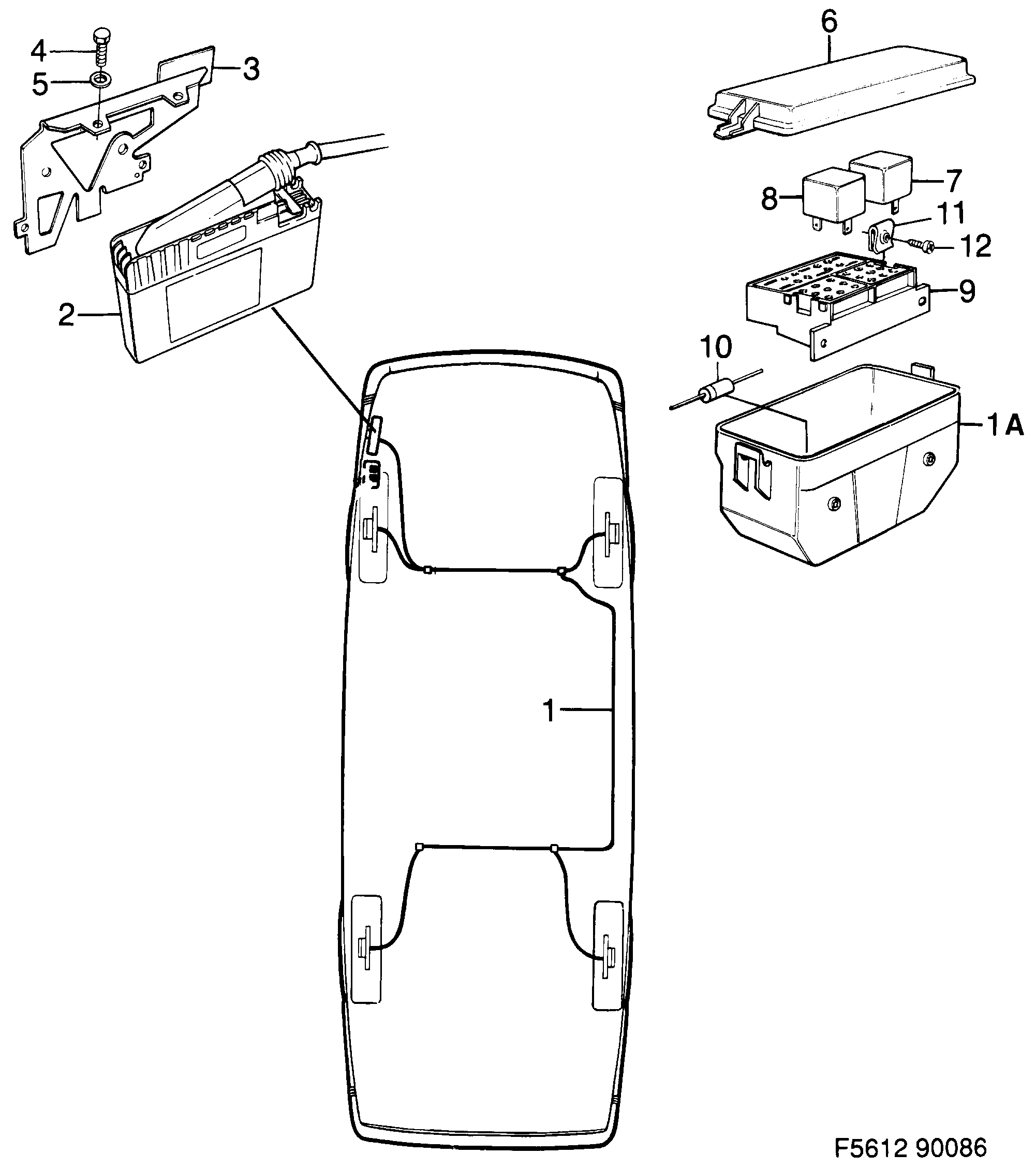 Saab 900 Electrical system ABS diagram