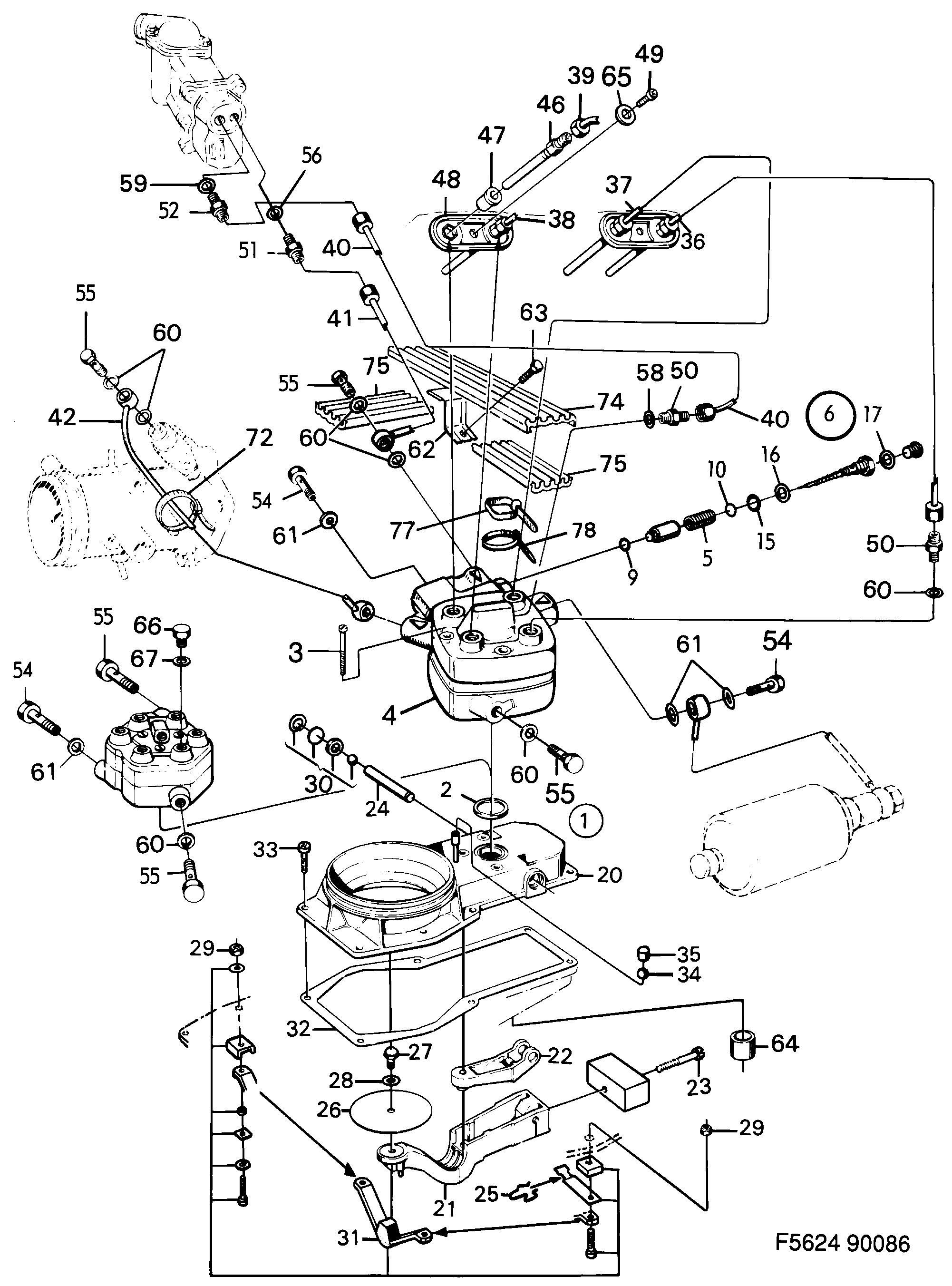 Saab 900 Mixing regulator diagram