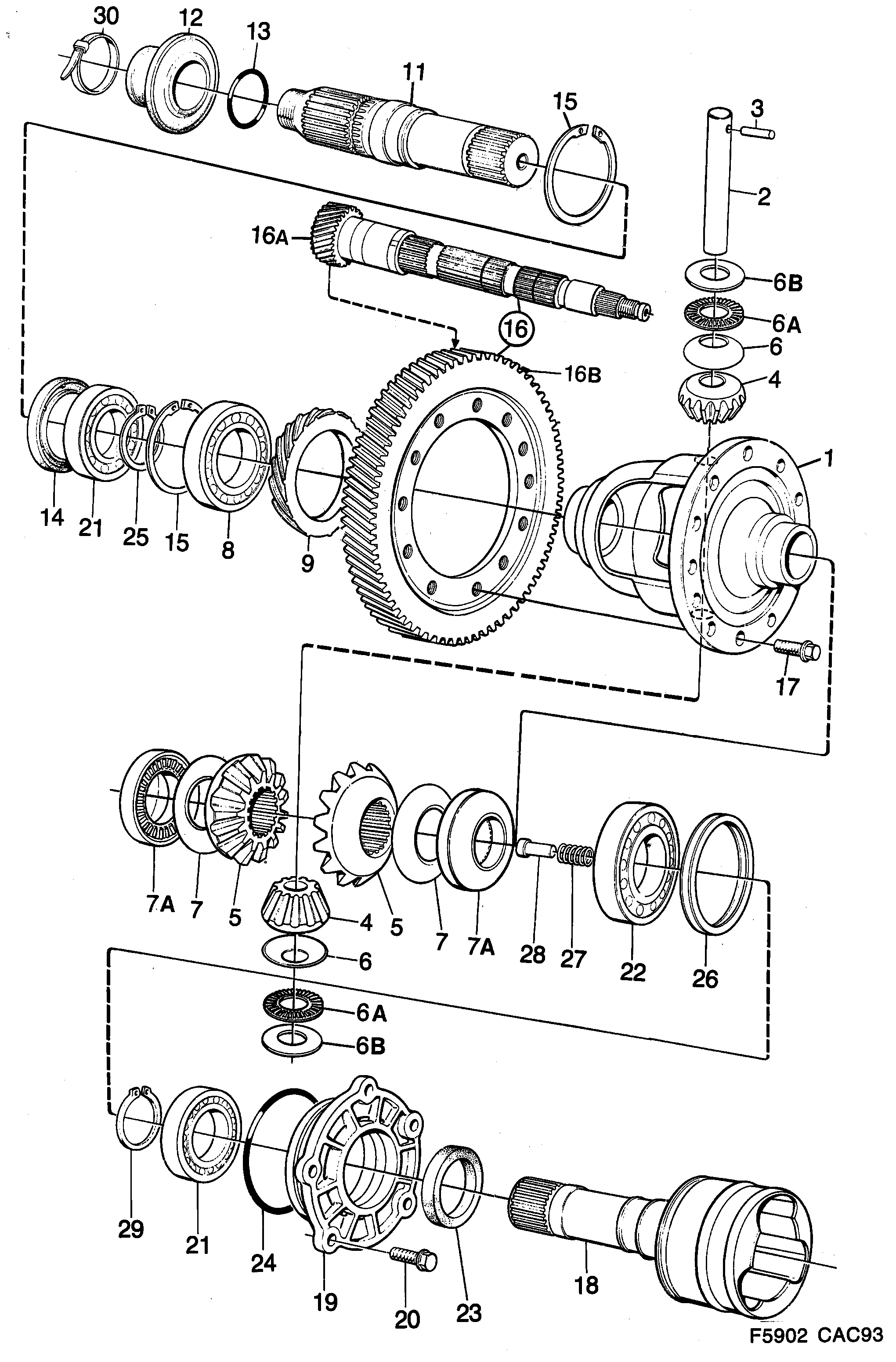 Saab 9000 Differential diagram