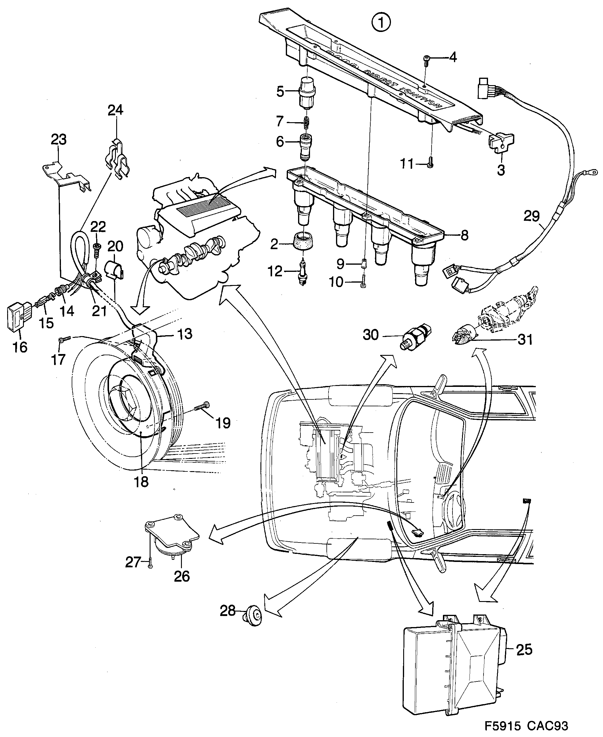 Saab 9000 SAAB DI diagram