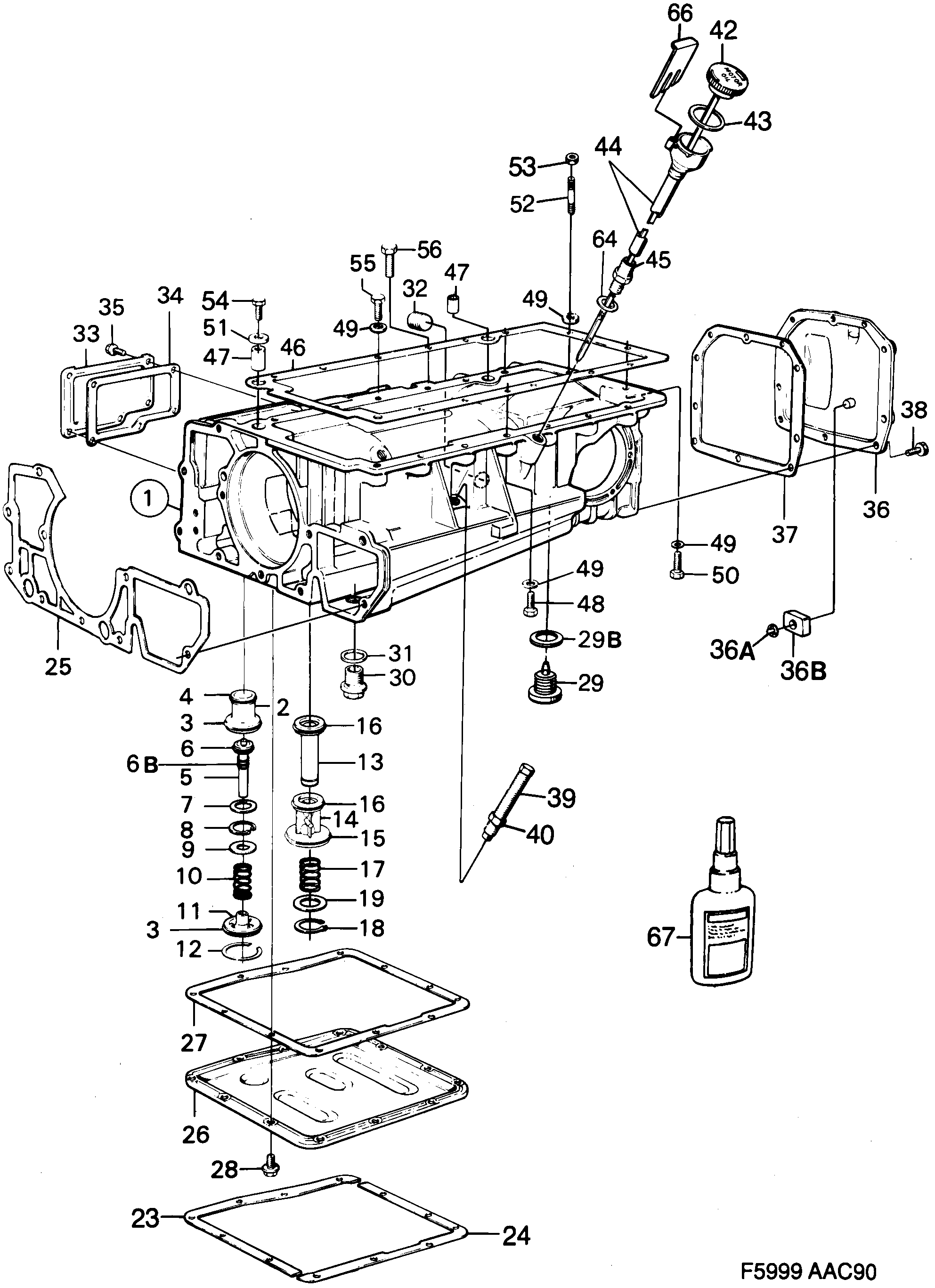 Saab 900 Servos, covers, plugs diagram