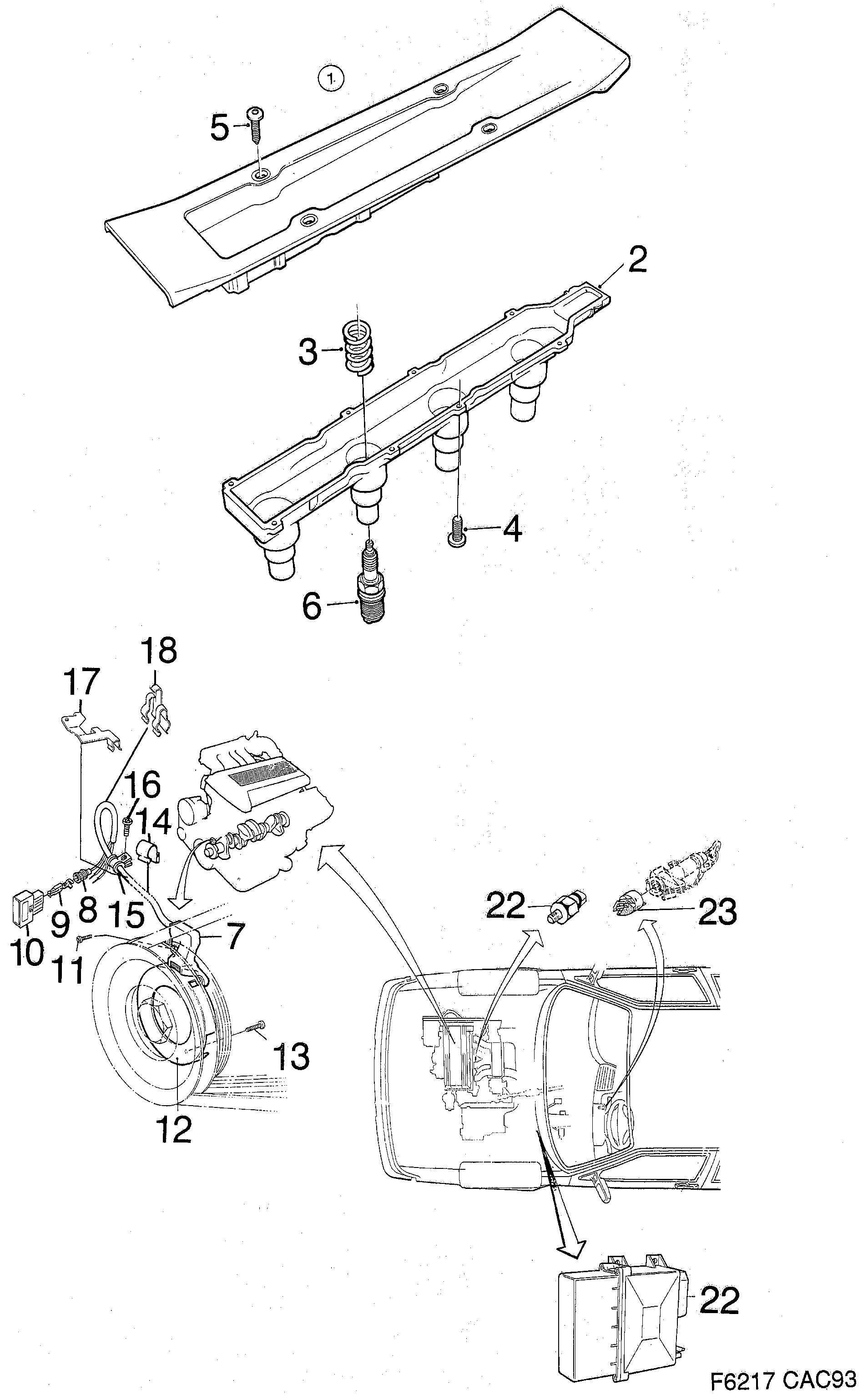 Saab 9000 Trionic diagram