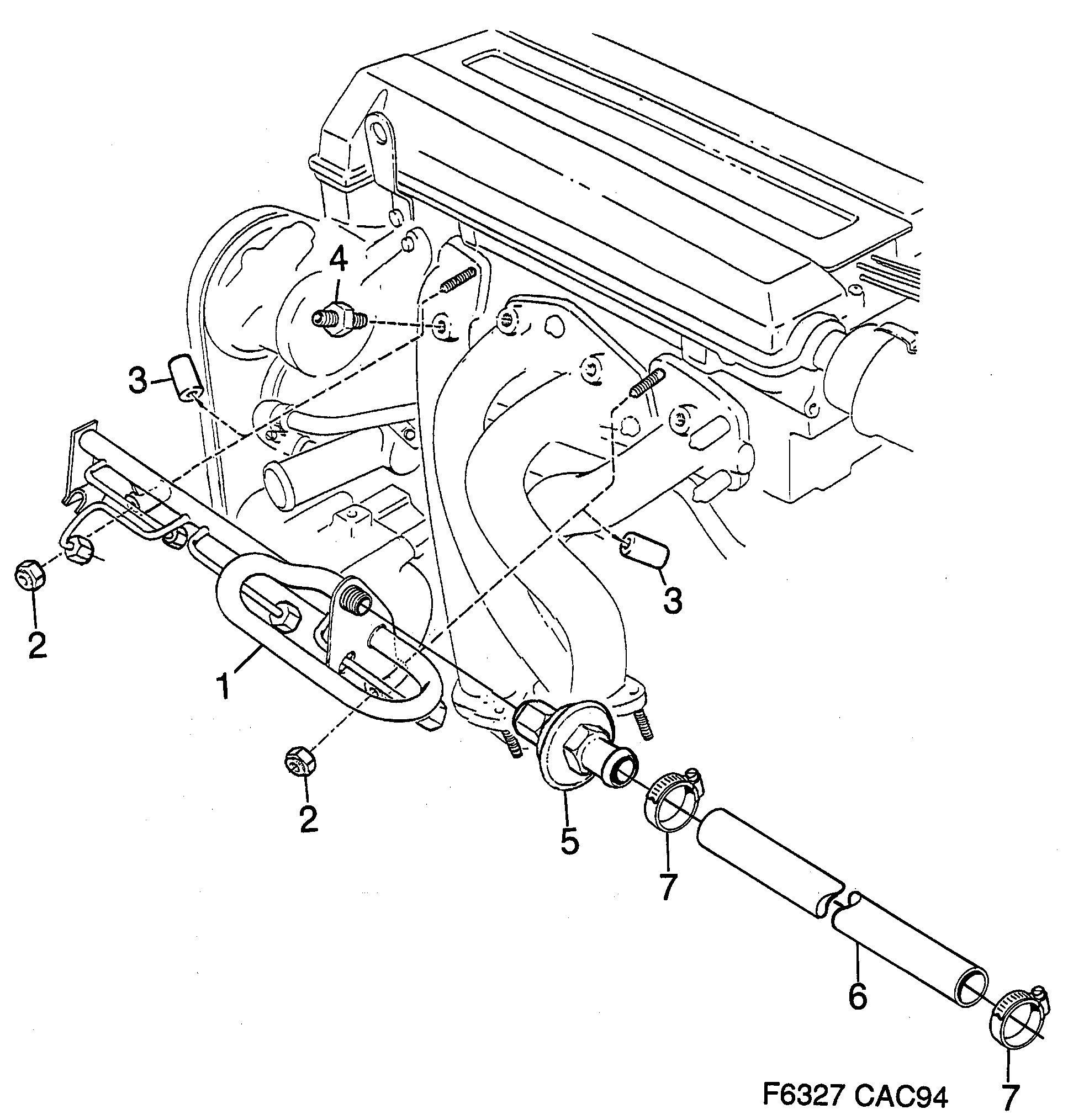 Saab 9000 SAI Check-valve diagram