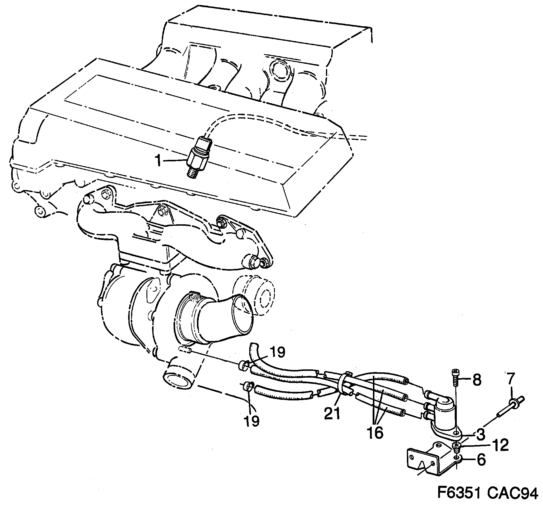 Saab 9000 APC system diagram