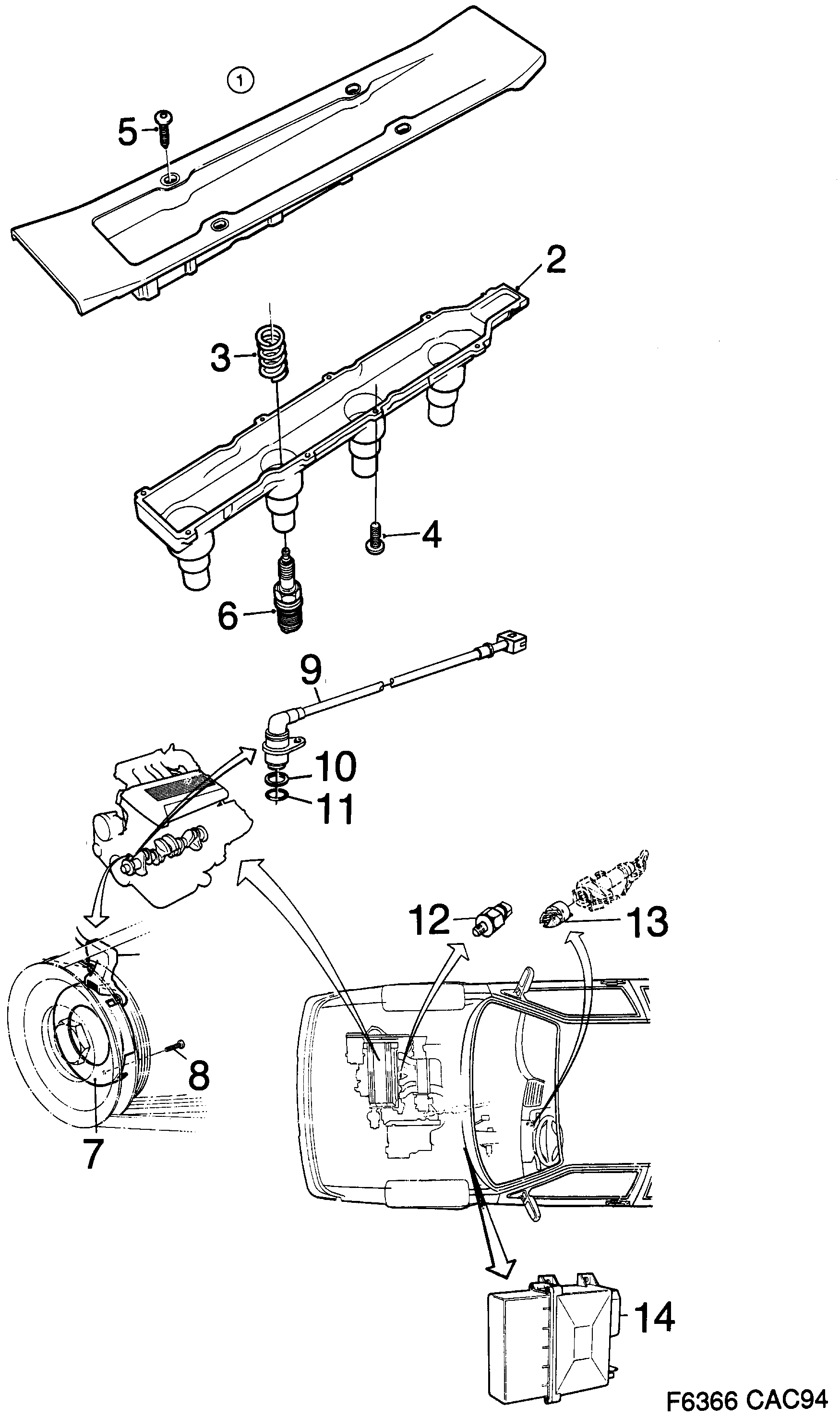 Saab 9000 Trionic diagram