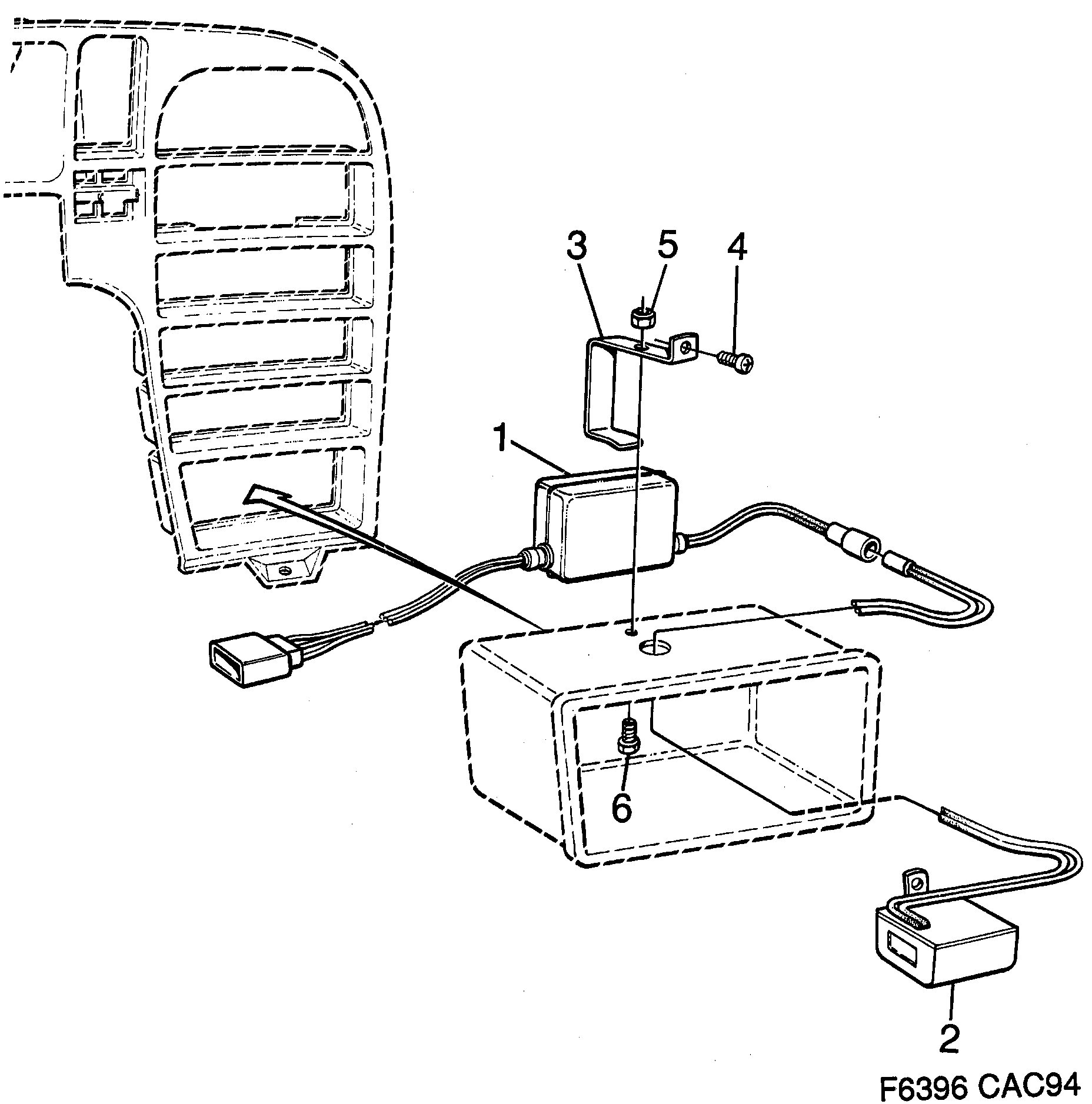 Saab 9000 Speed warning system diagram