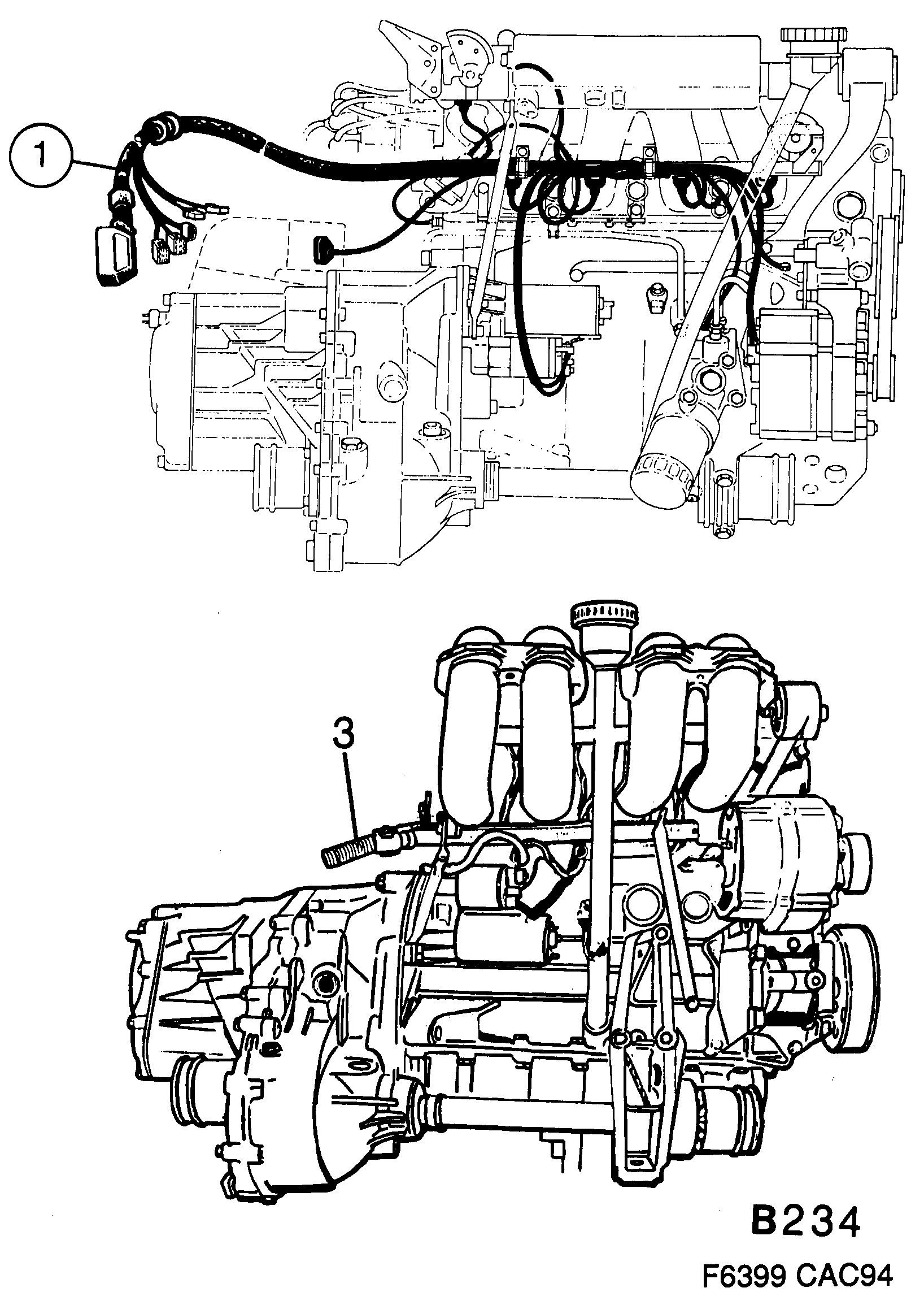 Saab 9000 Engine diagram