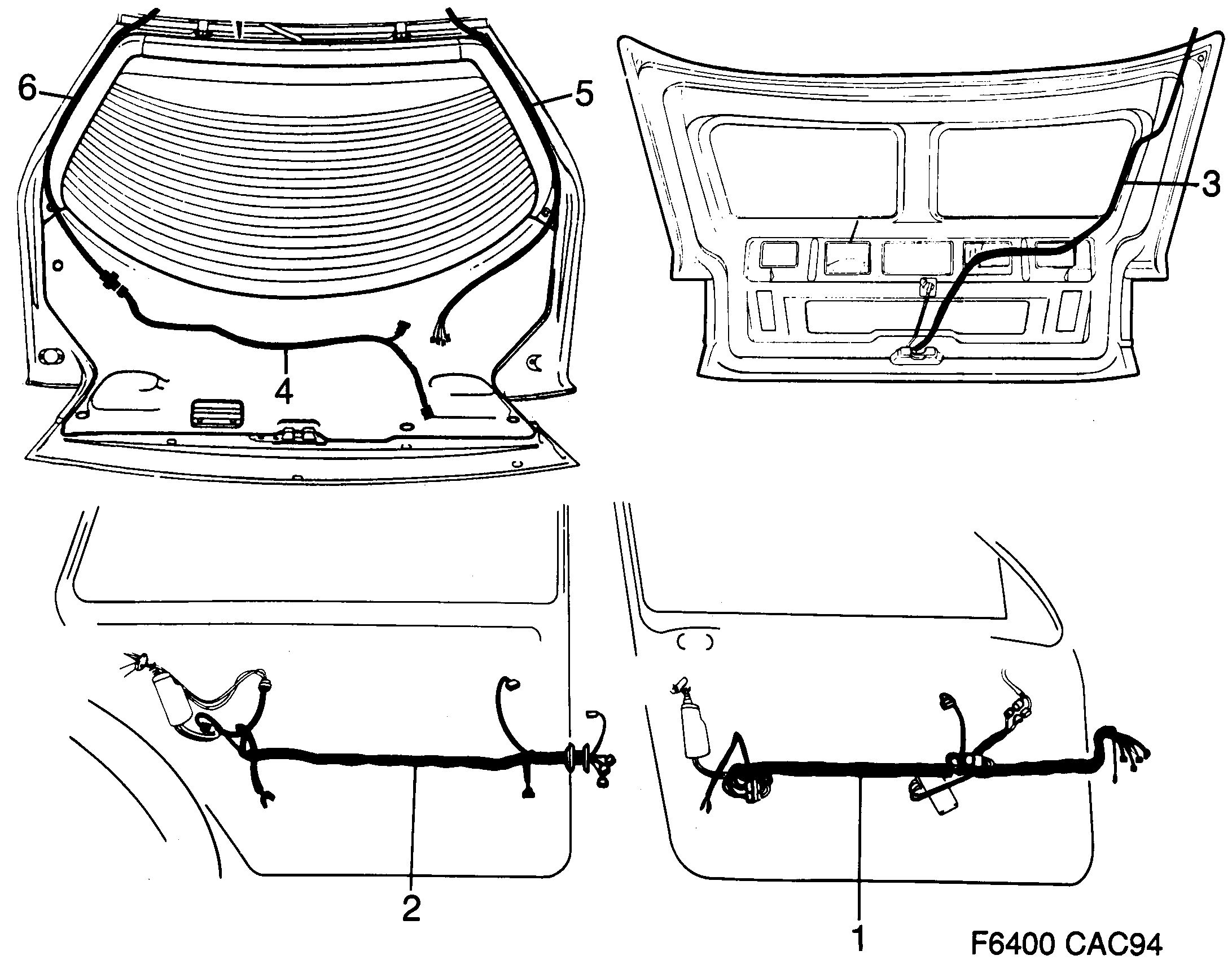 Saab 9000 Doors diagram