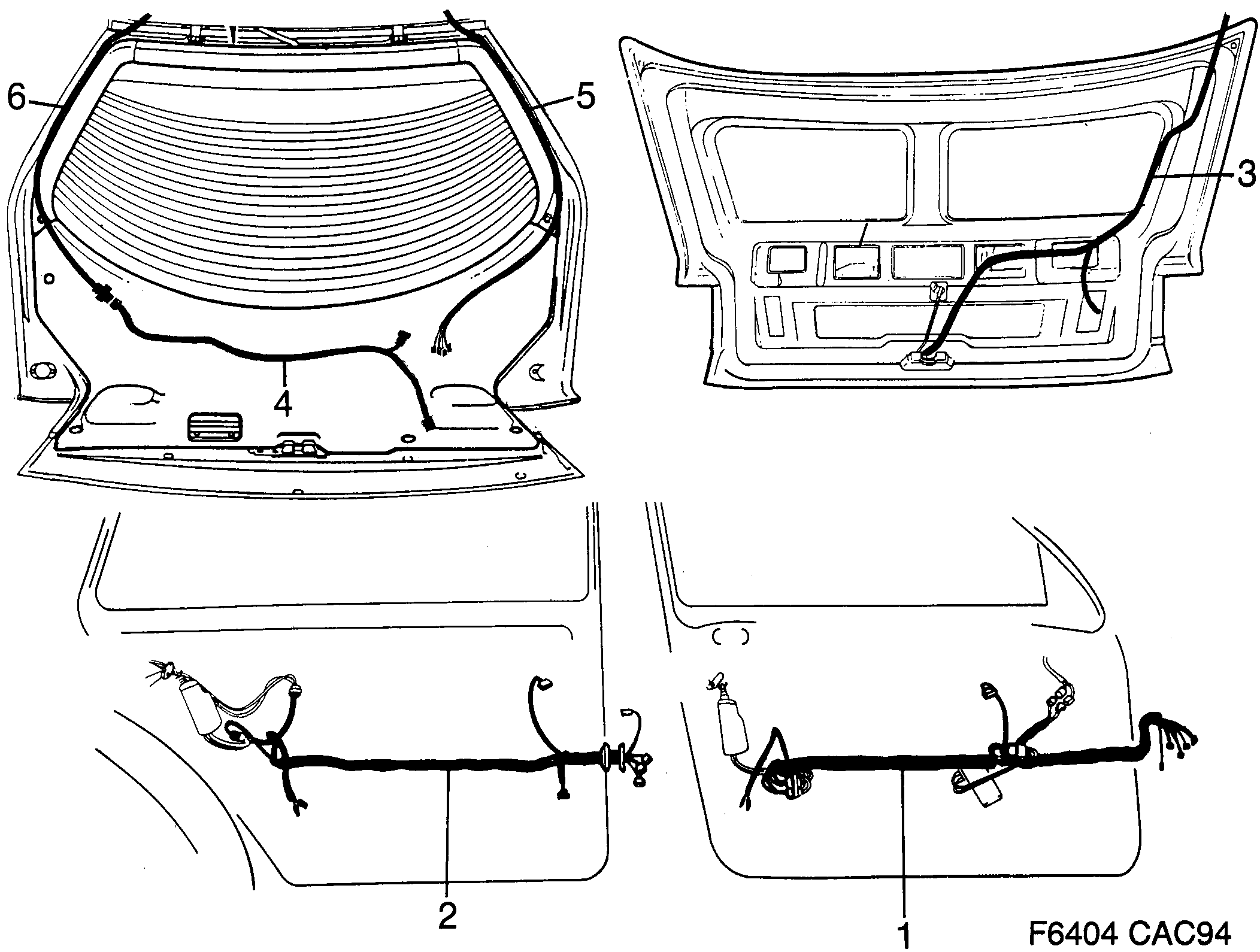 Saab 9000 Doors diagram