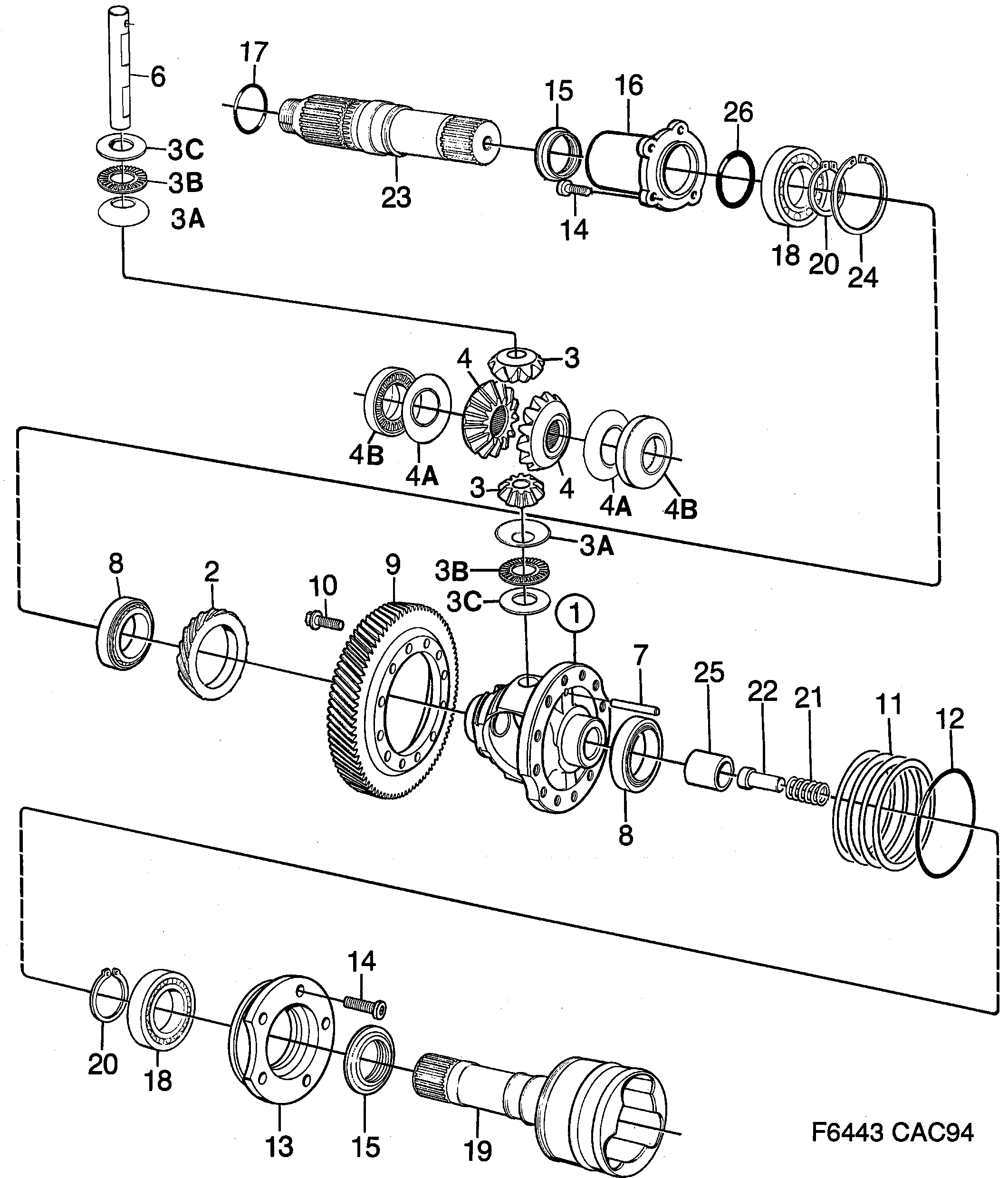 Saab 9000 Differential diagram