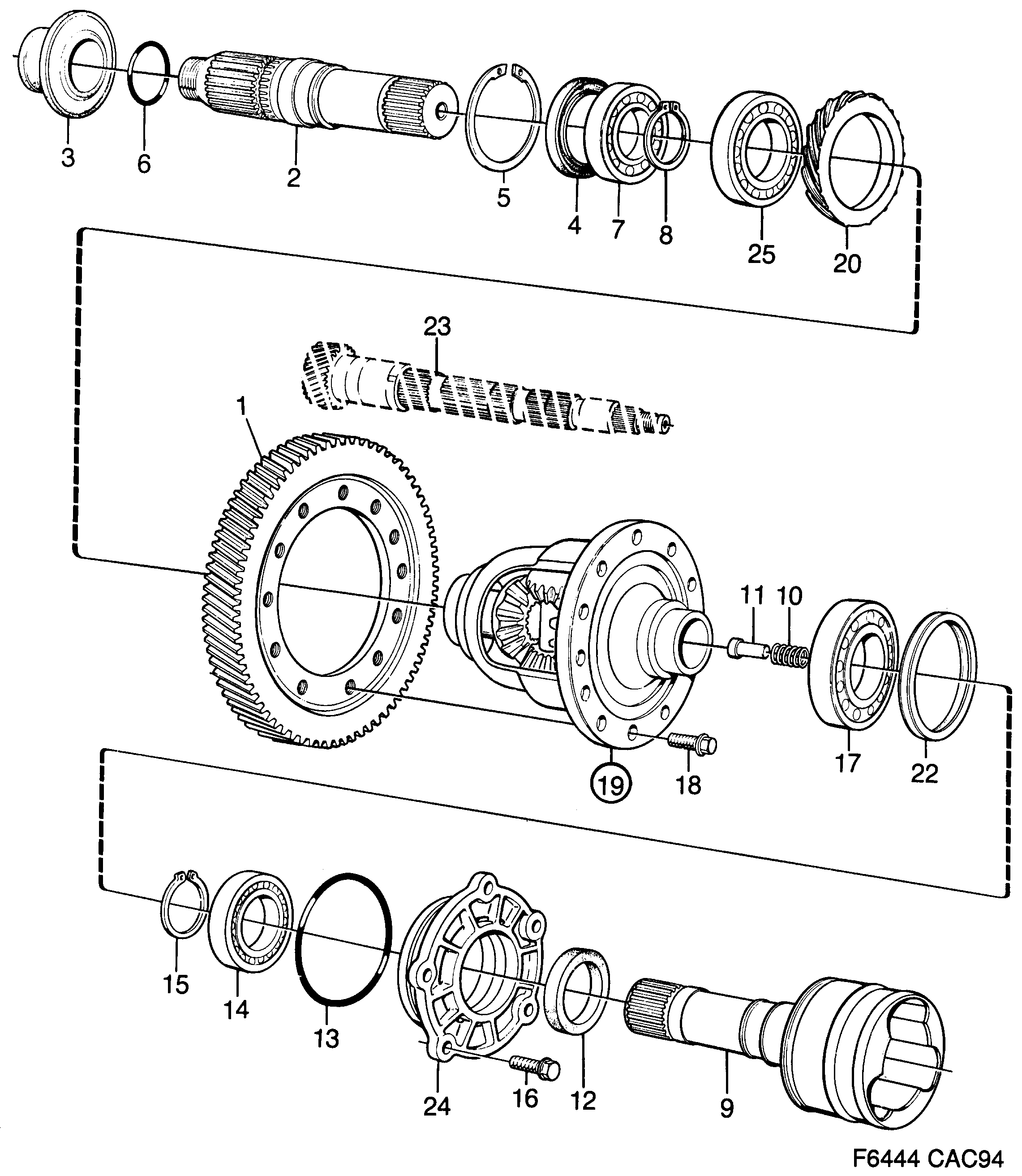 Saab 9000 Differential diagram