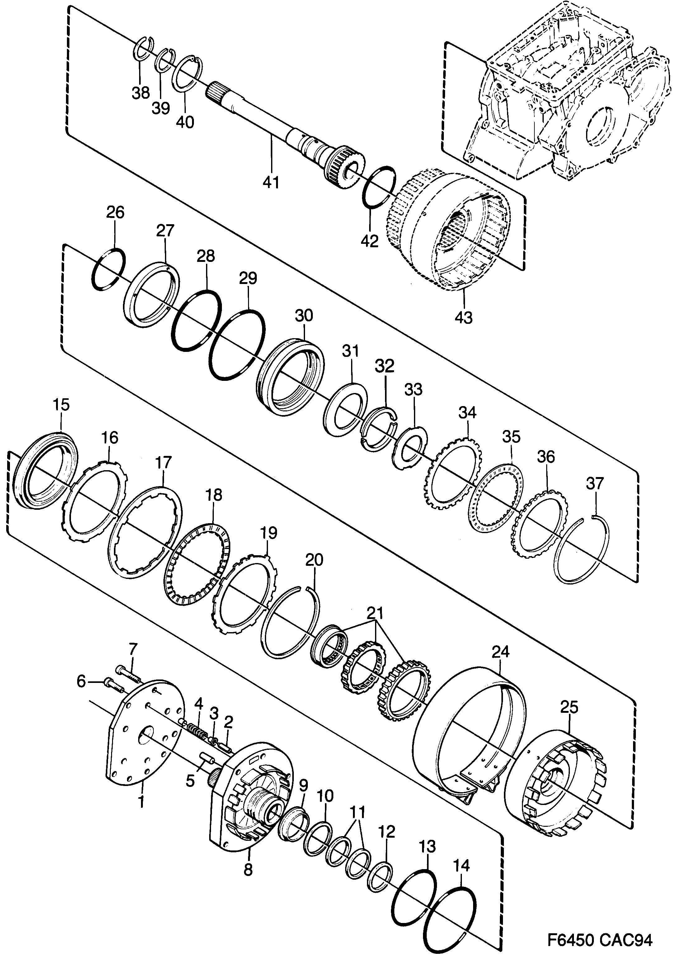 Saab 9000 Gears, pinion Part 1 diagram