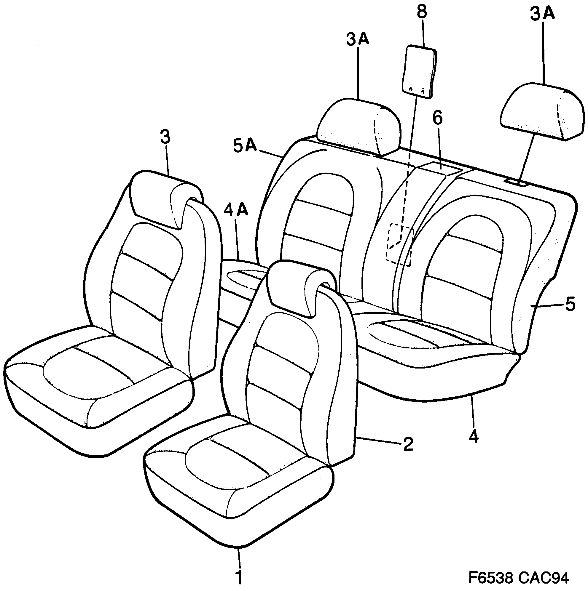 Saab 9000 Covers Contour design diagram