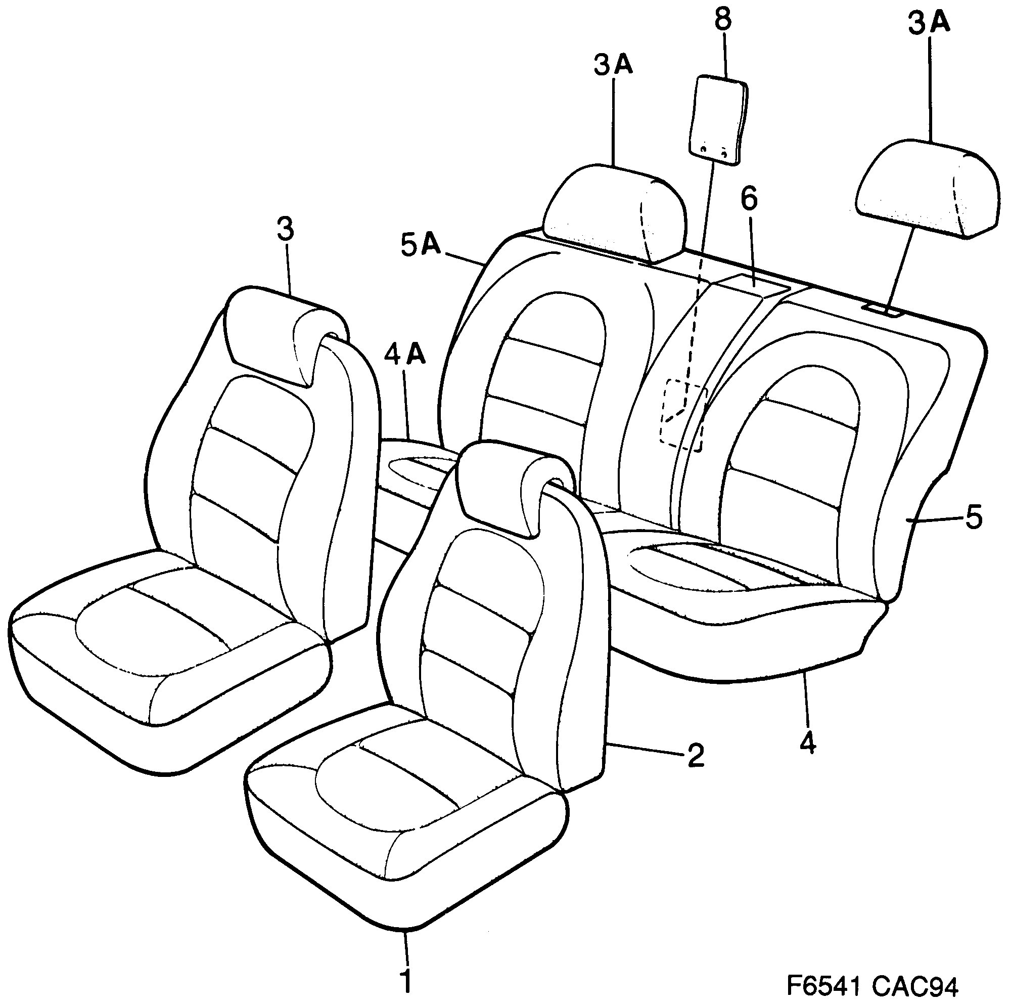 Saab 9000 Covers Contour design diagram