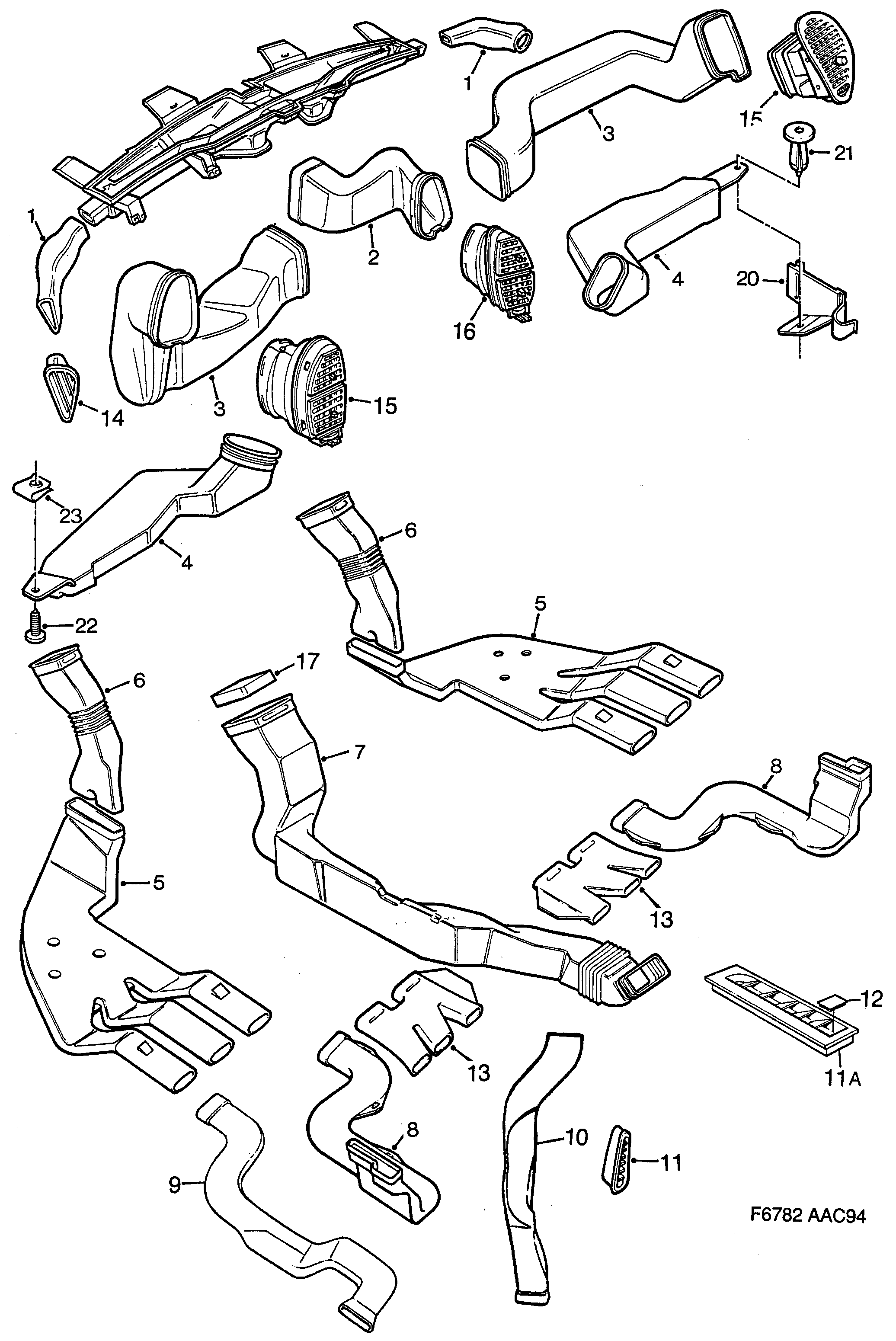 Saab 900 Draft channels diagram