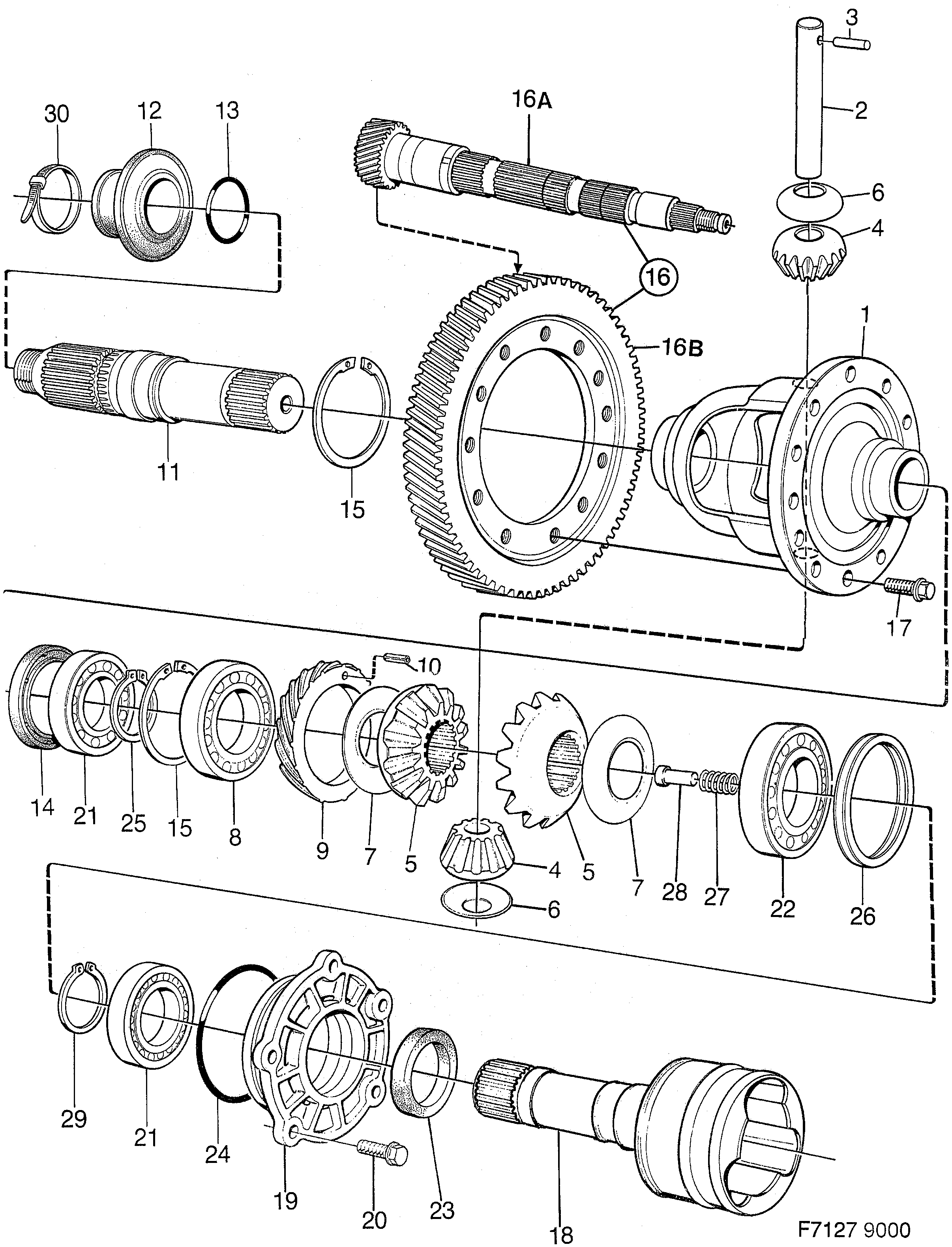 Saab 9000 Differential diagram