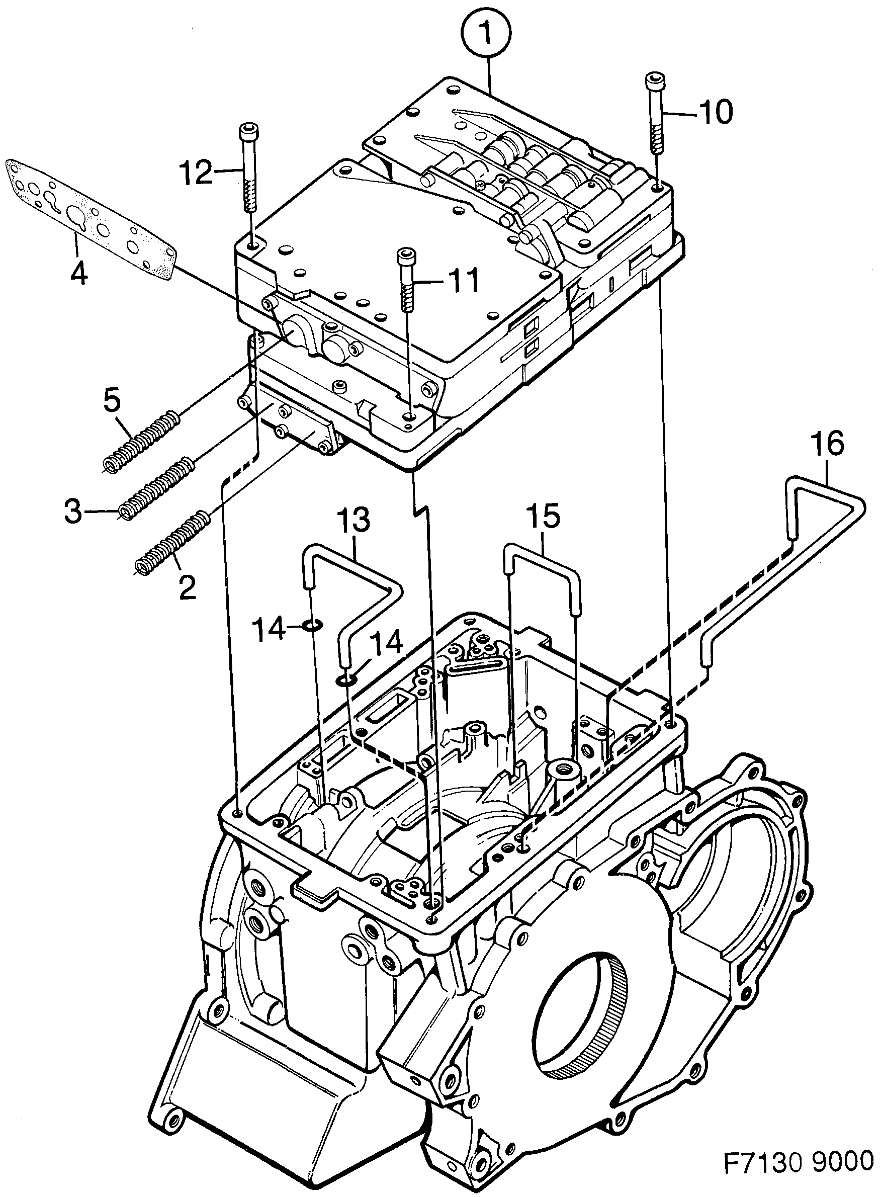 Saab 9000 Control system diagram