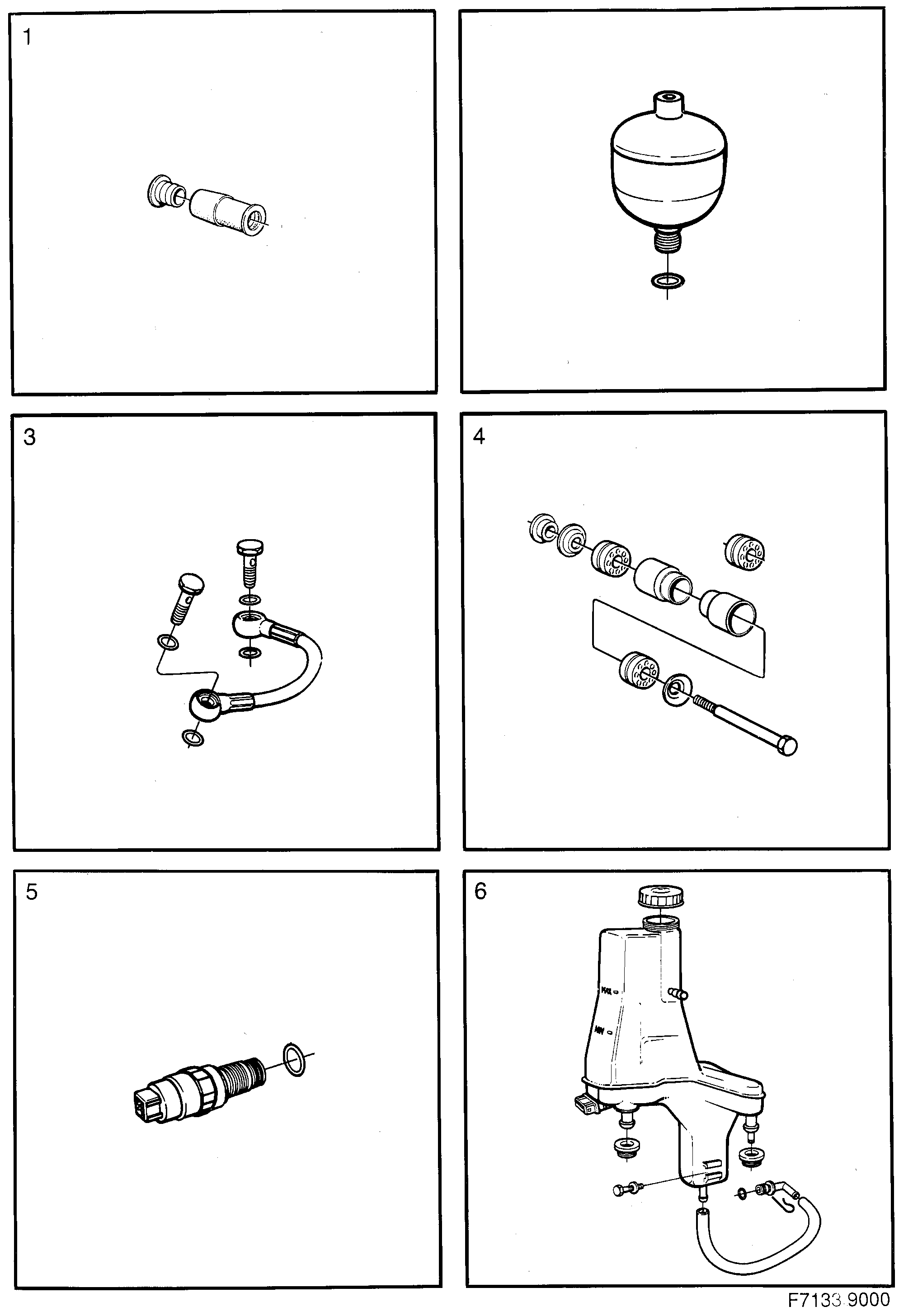 Saab 9000 Brakes diagram