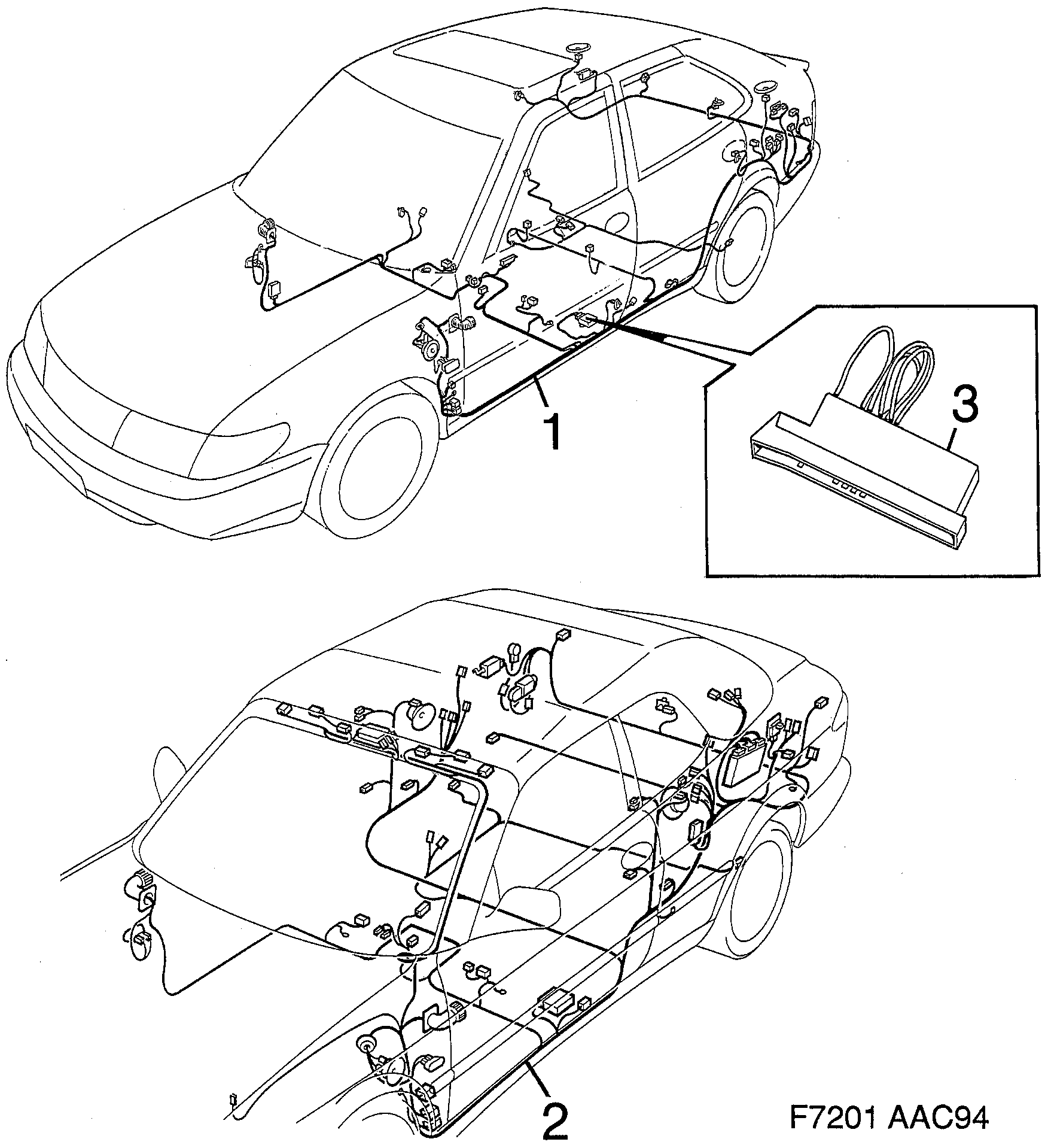 Saab 900 Rear diagram