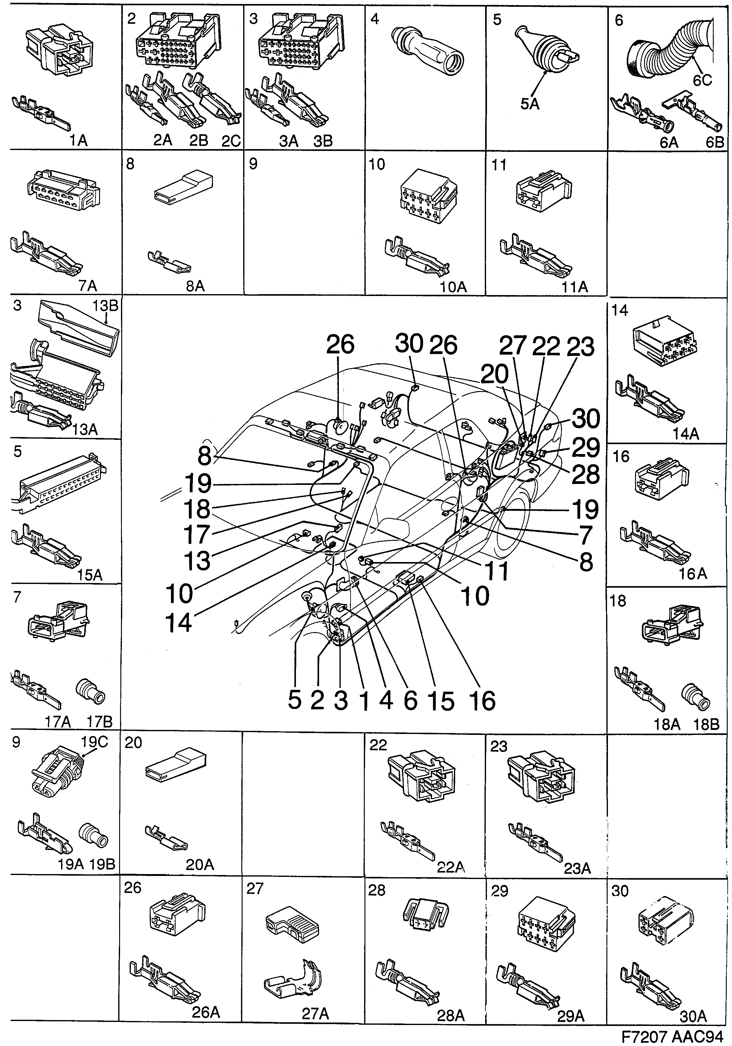 Saab 900 Rear diagram
