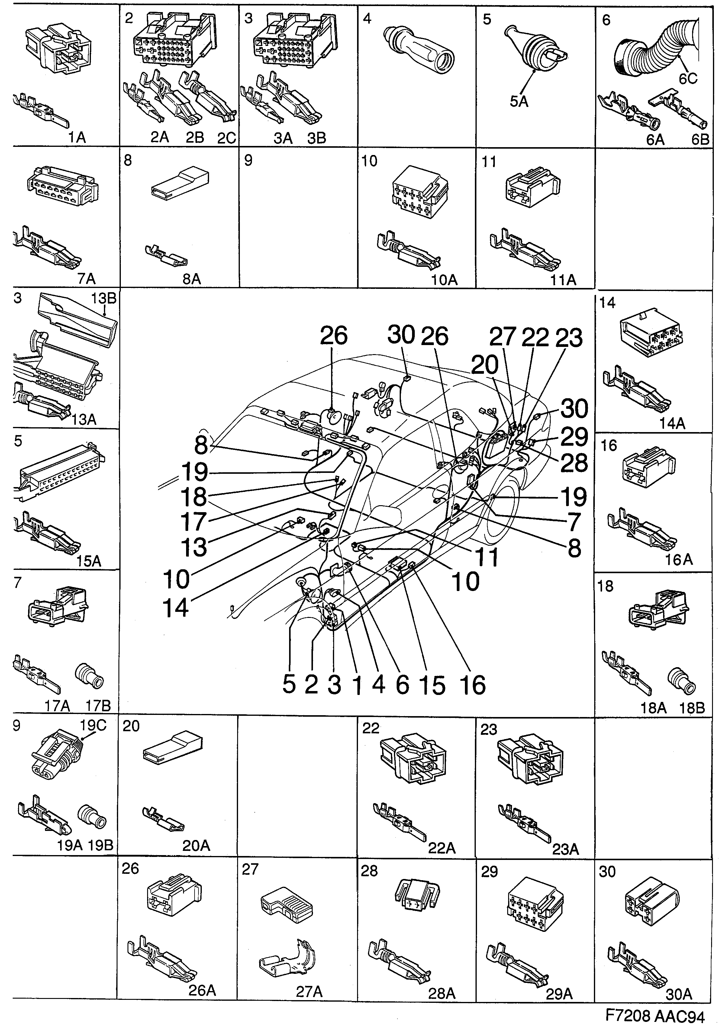 Saab 900 Rear diagram