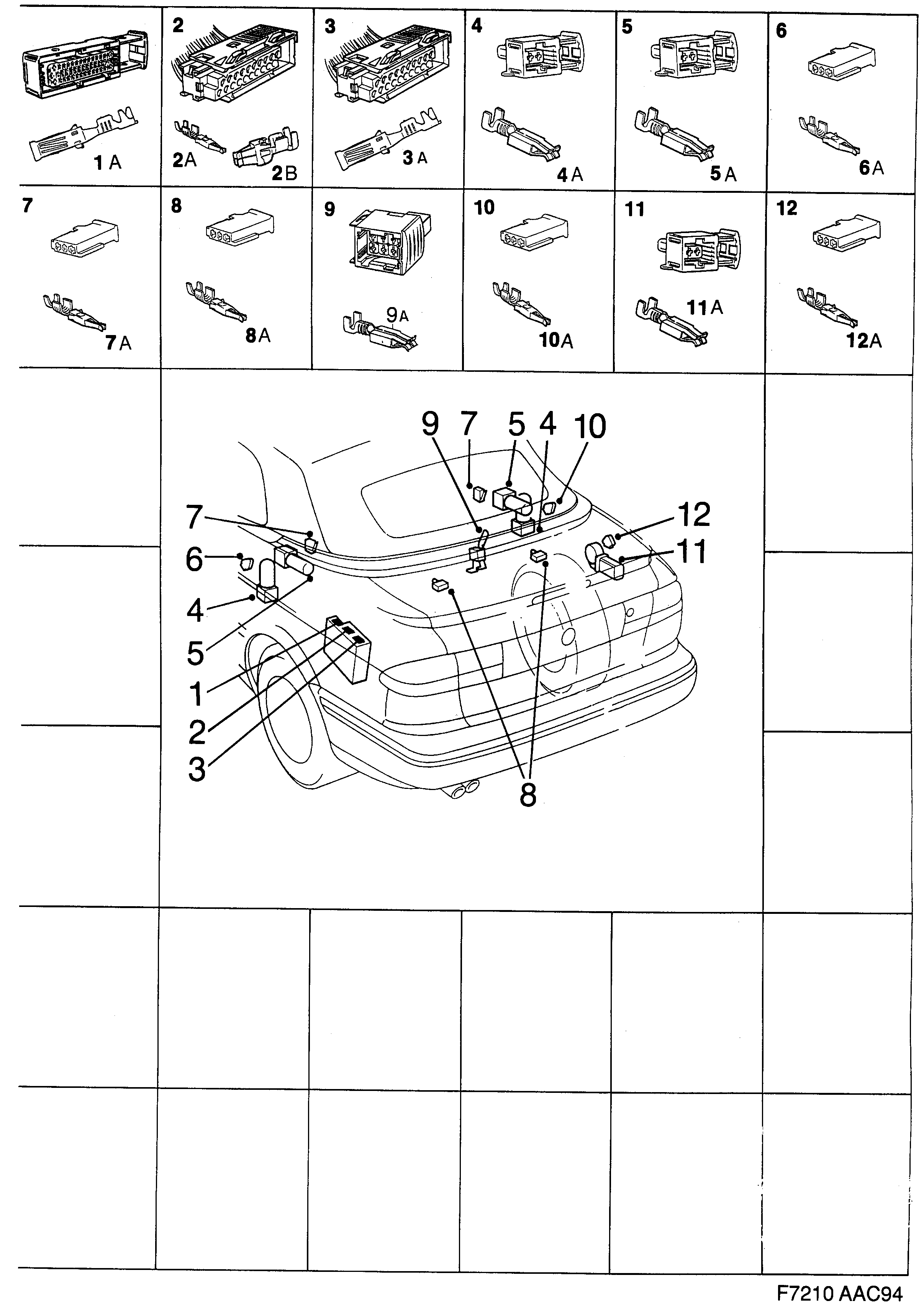 Saab 900 Rear diagram