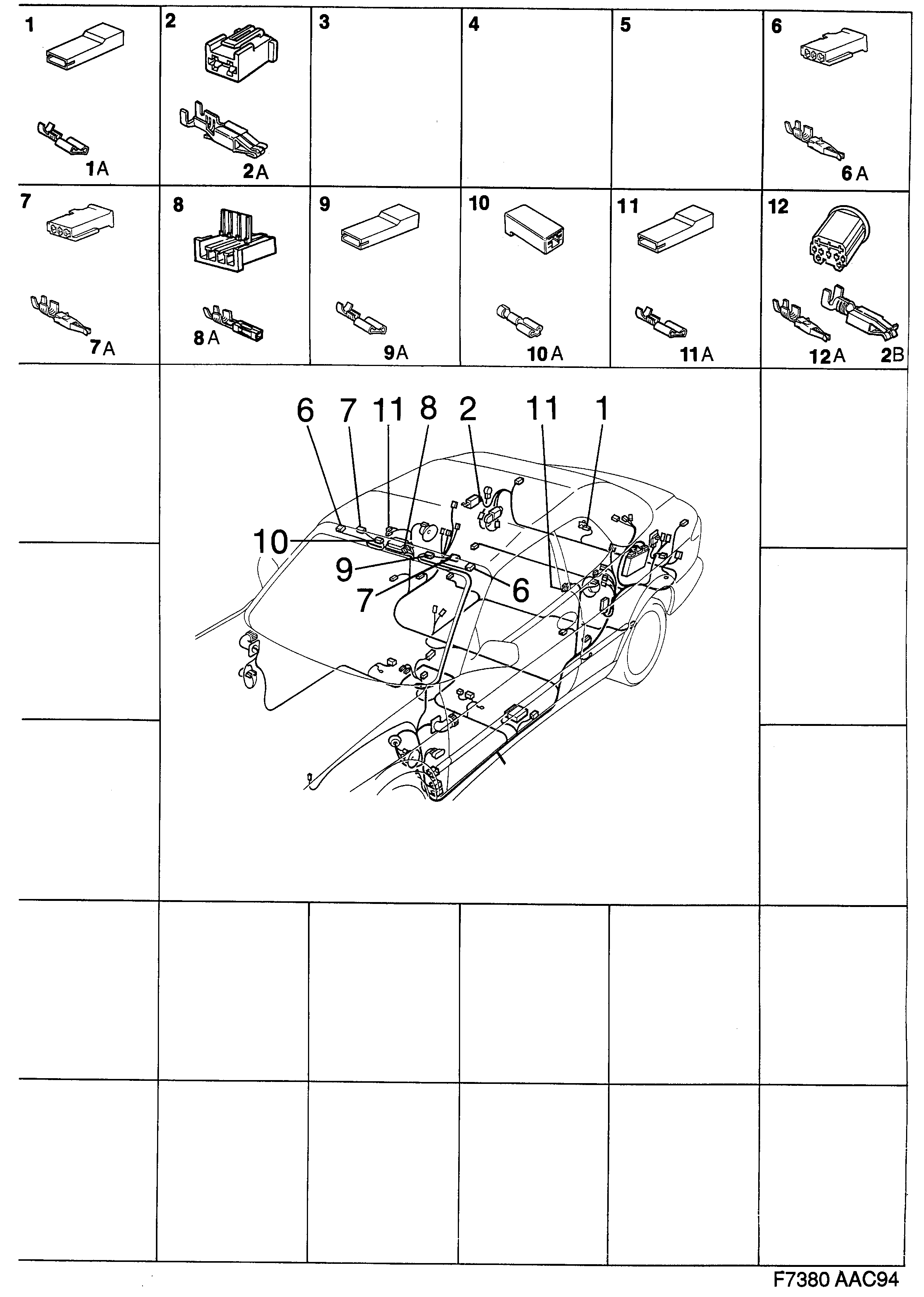 Saab 900 Rear diagram
